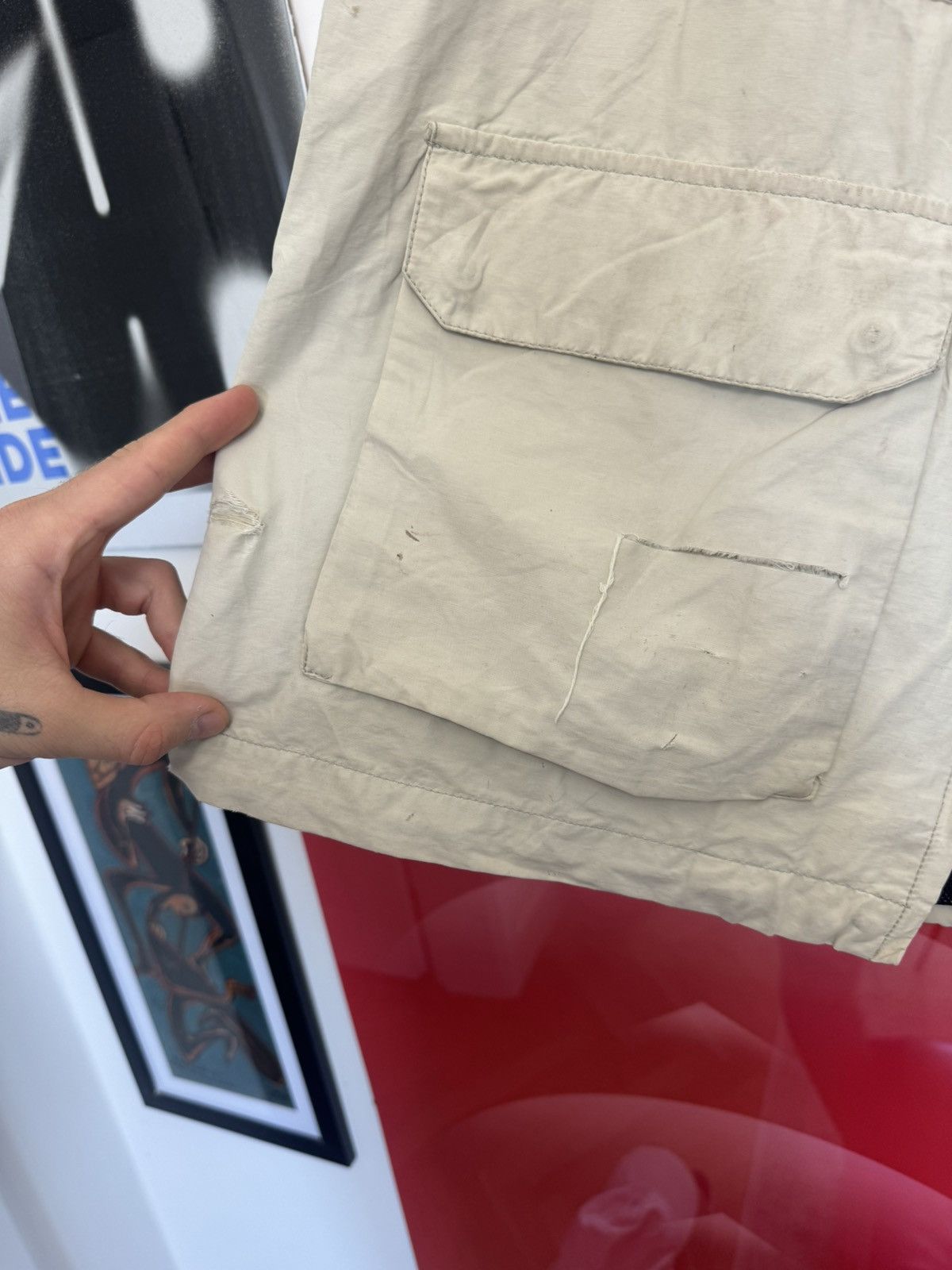 Versace Vintage Versace Sport Multi Pocket Beige Vest 90s Designer Size US L / EU 52-54 / 3 - 5 Thumbnail