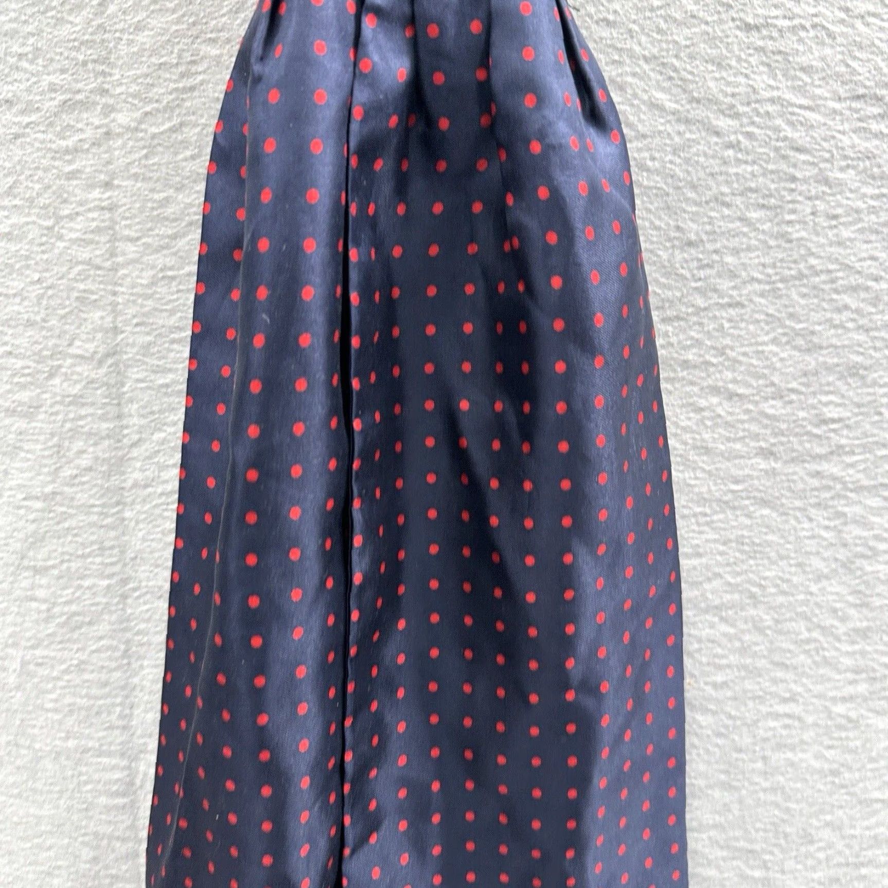 Vintage Vintage Swaine Adeney Men's Ascot Cravat Tie Blue Polka Dot Silk Woven 90s Designer Size ONE SIZE - 3 Thumbnail