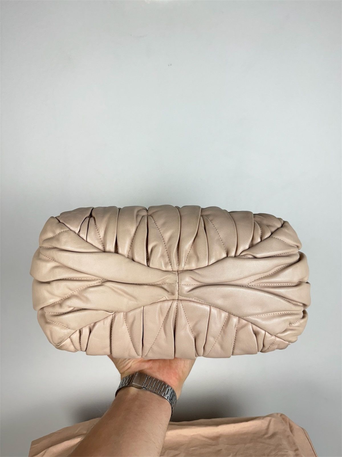 Leather × Miu Miu Leather bag Miu Miu y2k original casual luxury item Size ONE SIZE - 4 Thumbnail
