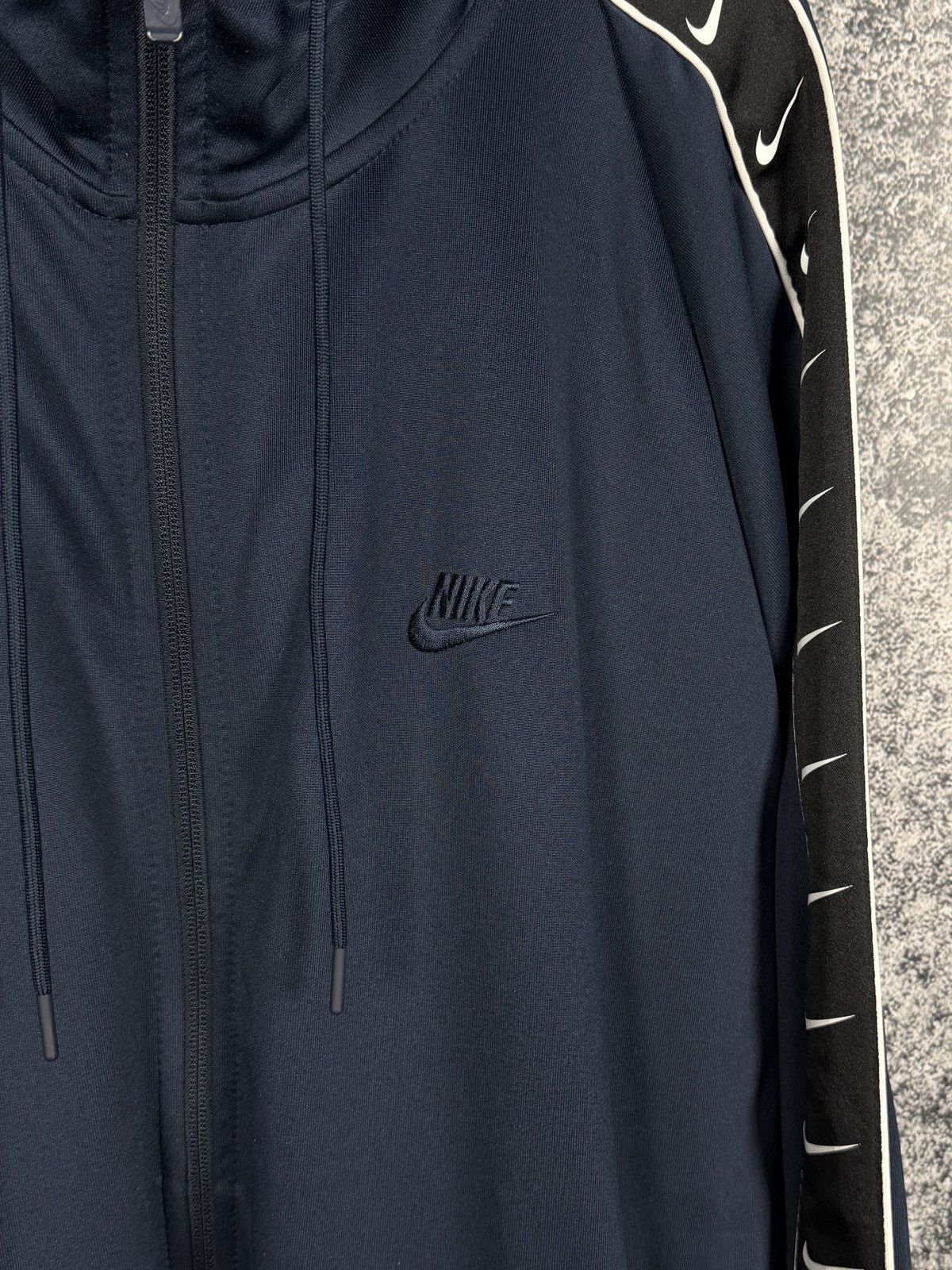 Nike Nike Swoosh Tape Full Zip Hoodie Sportswear Navy Blue XL Size US XL / EU 56 / 4 - 6 Thumbnail