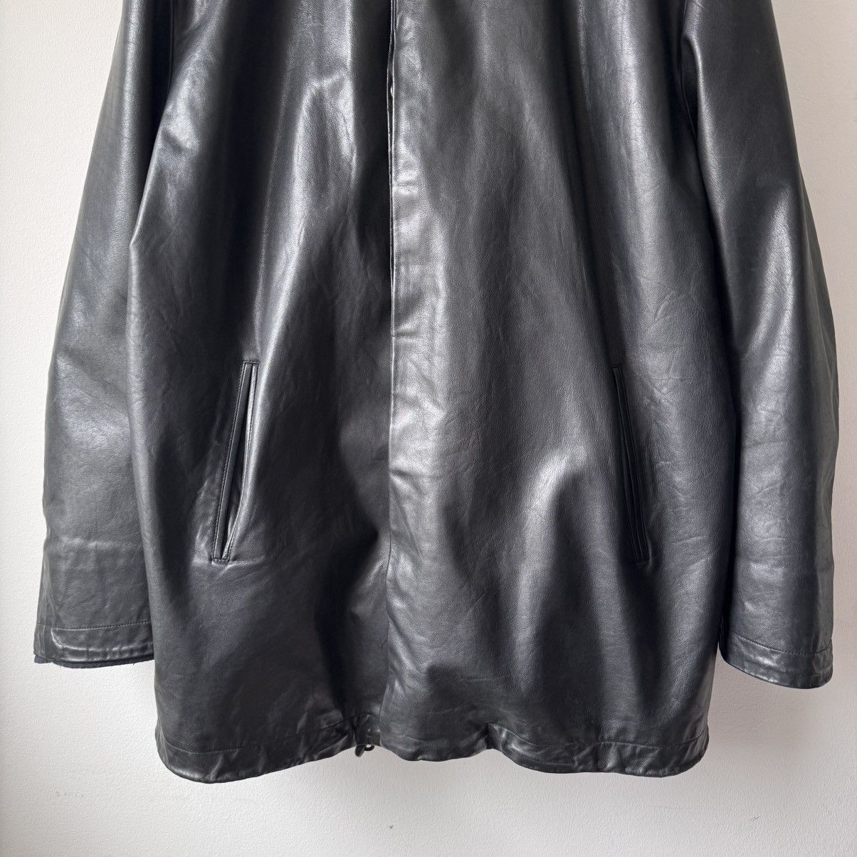 Jil Sander Jil Sander 2000’s Black Wool Lined Short Leather Coat Size US M / EU 48-50 / 2 - 3 Thumbnail