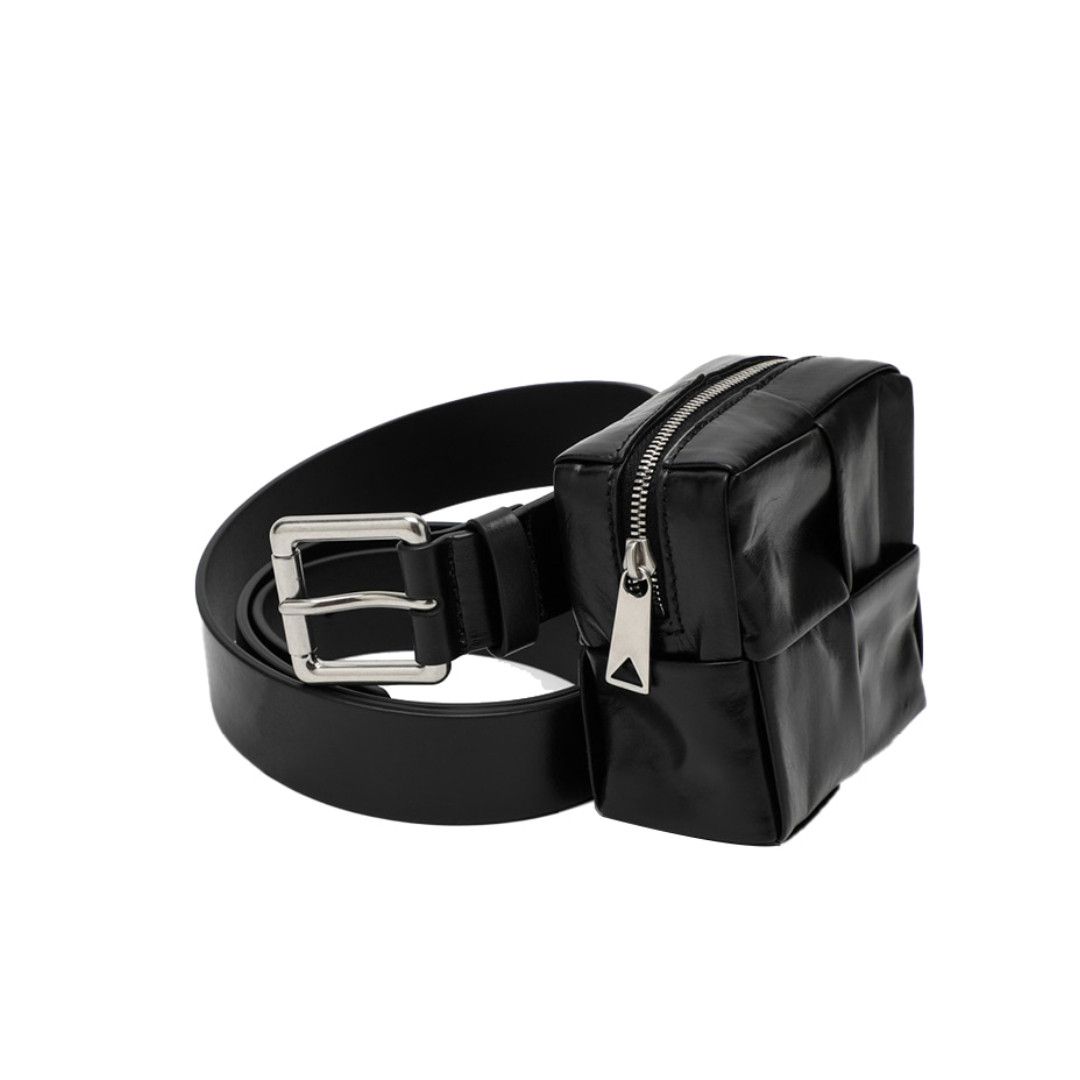 Bottega Veneta o1bcso1str0824 Size : 90 / Cassette Belt in Black Size 34 - 1 Thumbnail