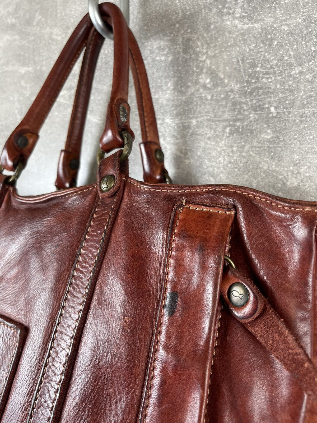 Other Campomaggi Leather Messenger Distressed Shoulder Satchel Bag Size ONE SIZE - 9 Thumbnail