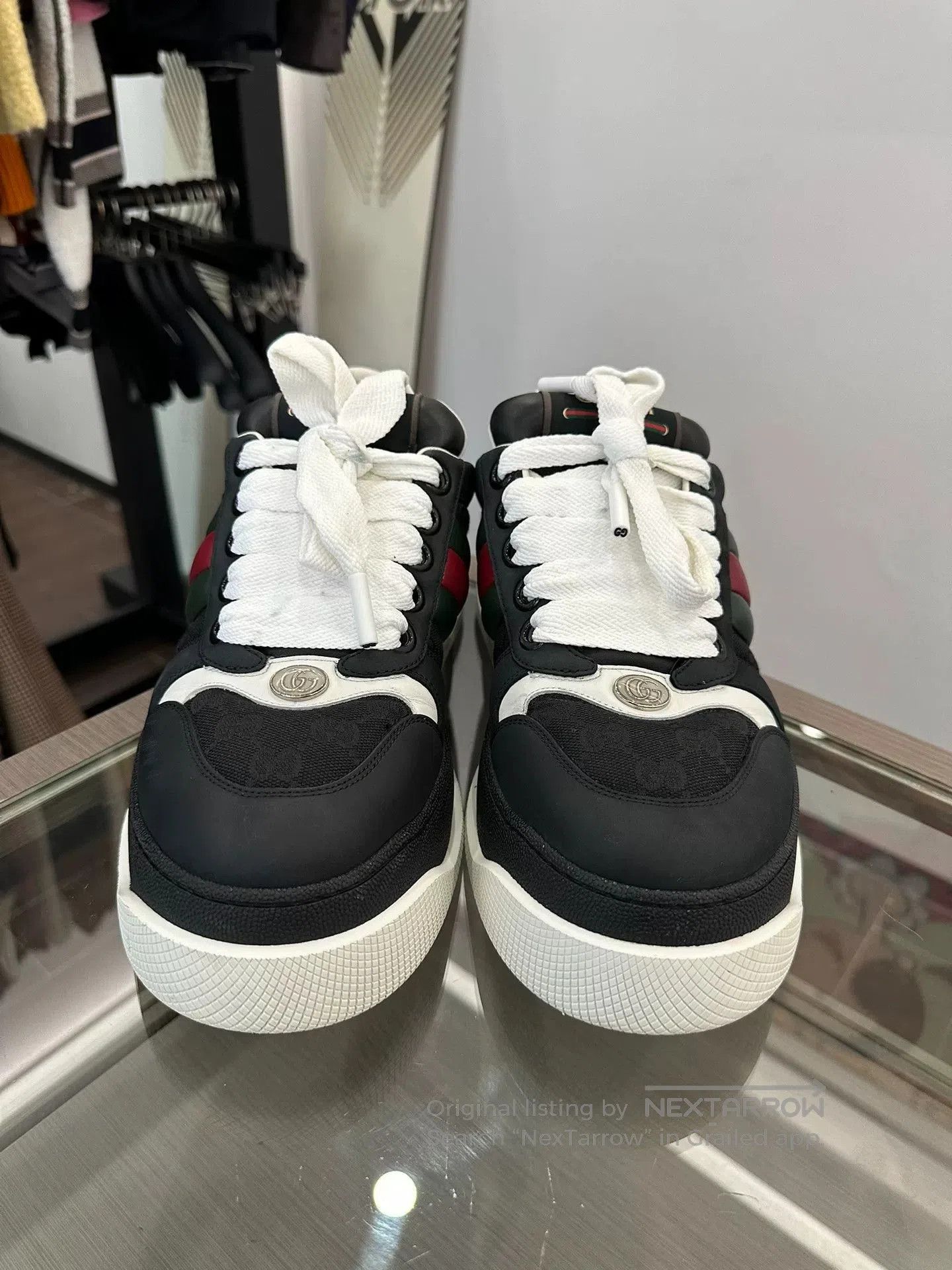 Gucci Gucci Screener Men's Black White Sneakers. Size US 10 / EU 43 - 3 Thumbnail