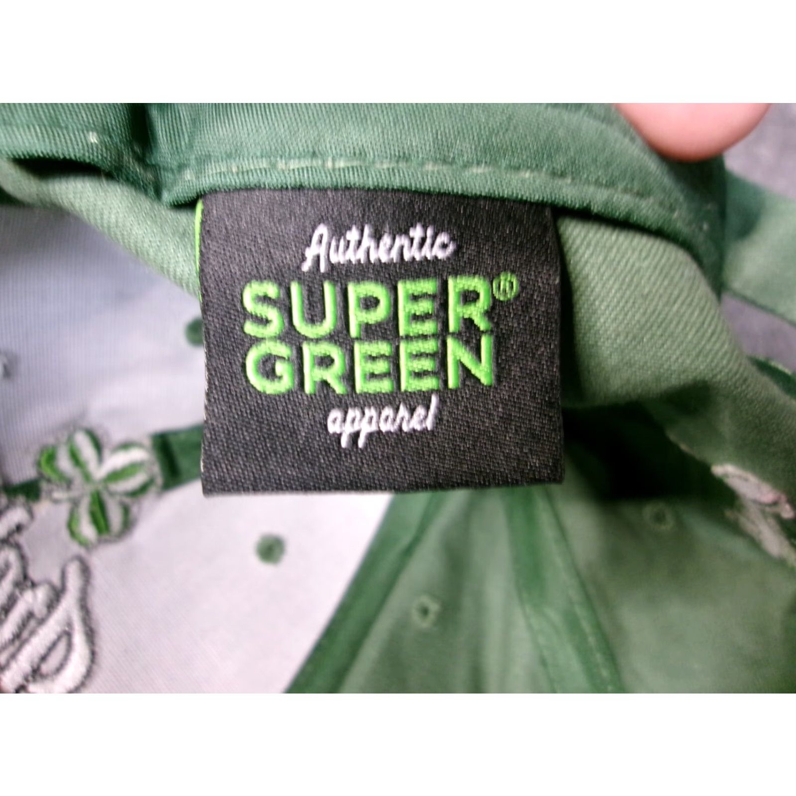 Vintage VINTAGE Super Green Apparel Hat Cap Strap Back Adjustable Adult Green Ireland Shamrock Size ONE SIZE - 7 Thumbnail