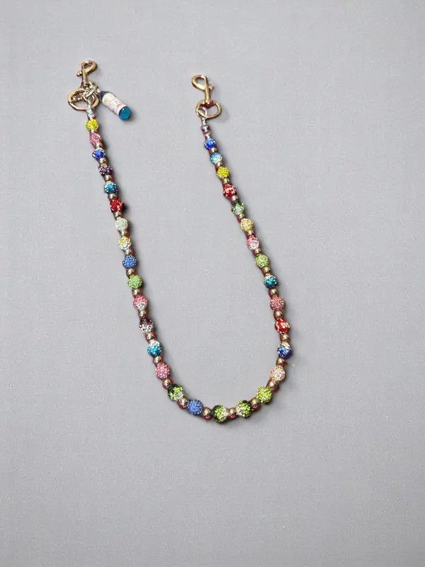 Jewelry Colorful Lucky Beaded Wallet Chain, Pants Chain, Belt Chain Size ONE SIZE - 6 Thumbnail