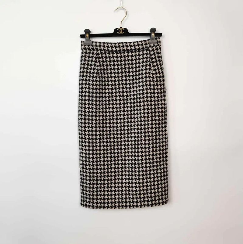 Max Mara MaxMara Black Wool Midi Skirt 0089 Size 23" - 1 Thumbnail
