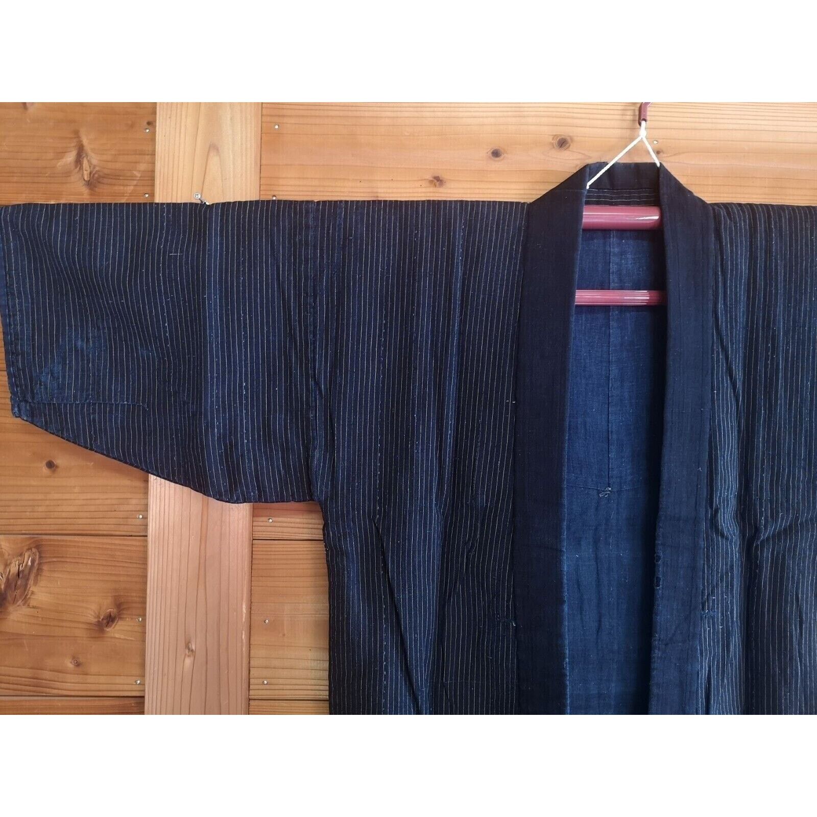 Other Japanese BORO Indigo Noragi Kimono Haori Jacket 1930-40's Size US M / EU 48-50 / 2 - 4 Thumbnail