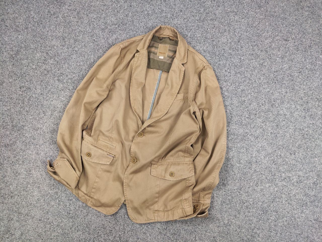 Diesel Vintage 90's Diesel Military Apparel Canvas Blazer Jacket Size US M / EU 48-50 / 2 - 3 Thumbnail