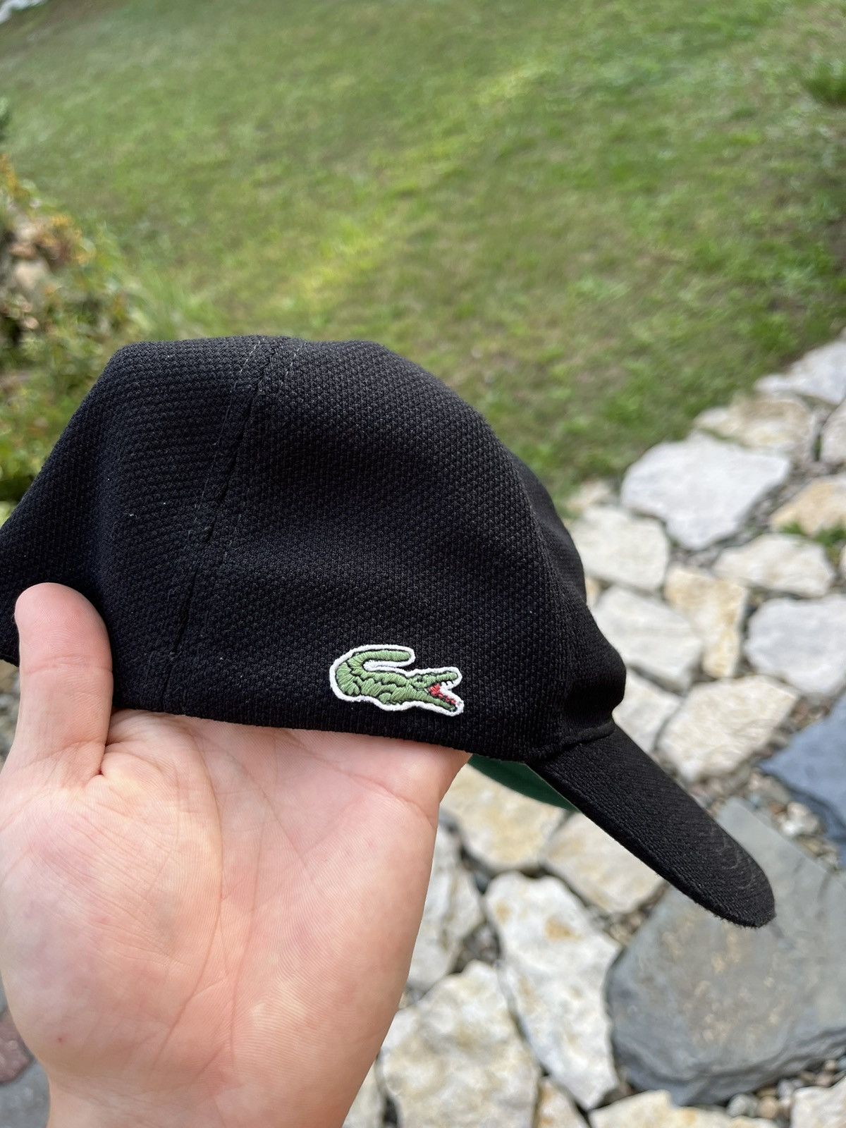Lacoste × Vintage Lacoste vintage 90s flex fit band basic cap hat logo Size 32 - 6 Thumbnail