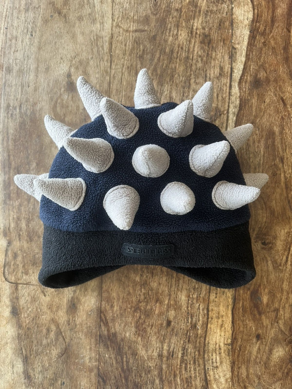 Fotus 2000s Ravewear Steiner Spiked Fleece Beanie grey Orange