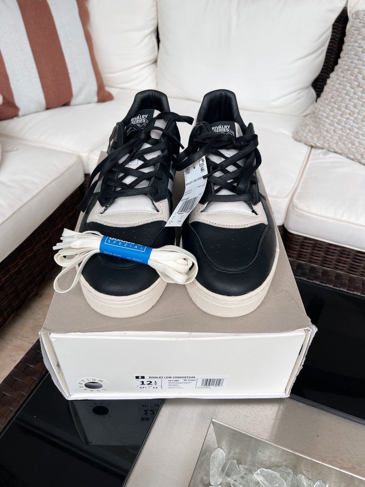 Adidas Adidas Rivalry Low Consortium Black Silver Mettalic Size US 12.5 / EU 45-46 - 2 Thumbnail