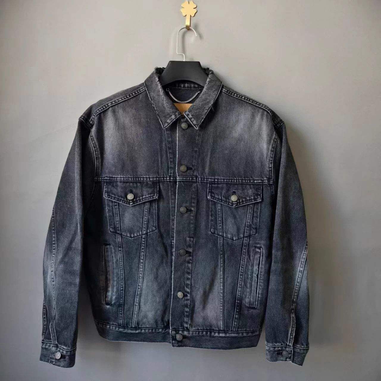 Balenciaga Balenciaga Logo Letter Denim Jacket Size XS / US 0-2 / IT 36-38 - 2 Thumbnail