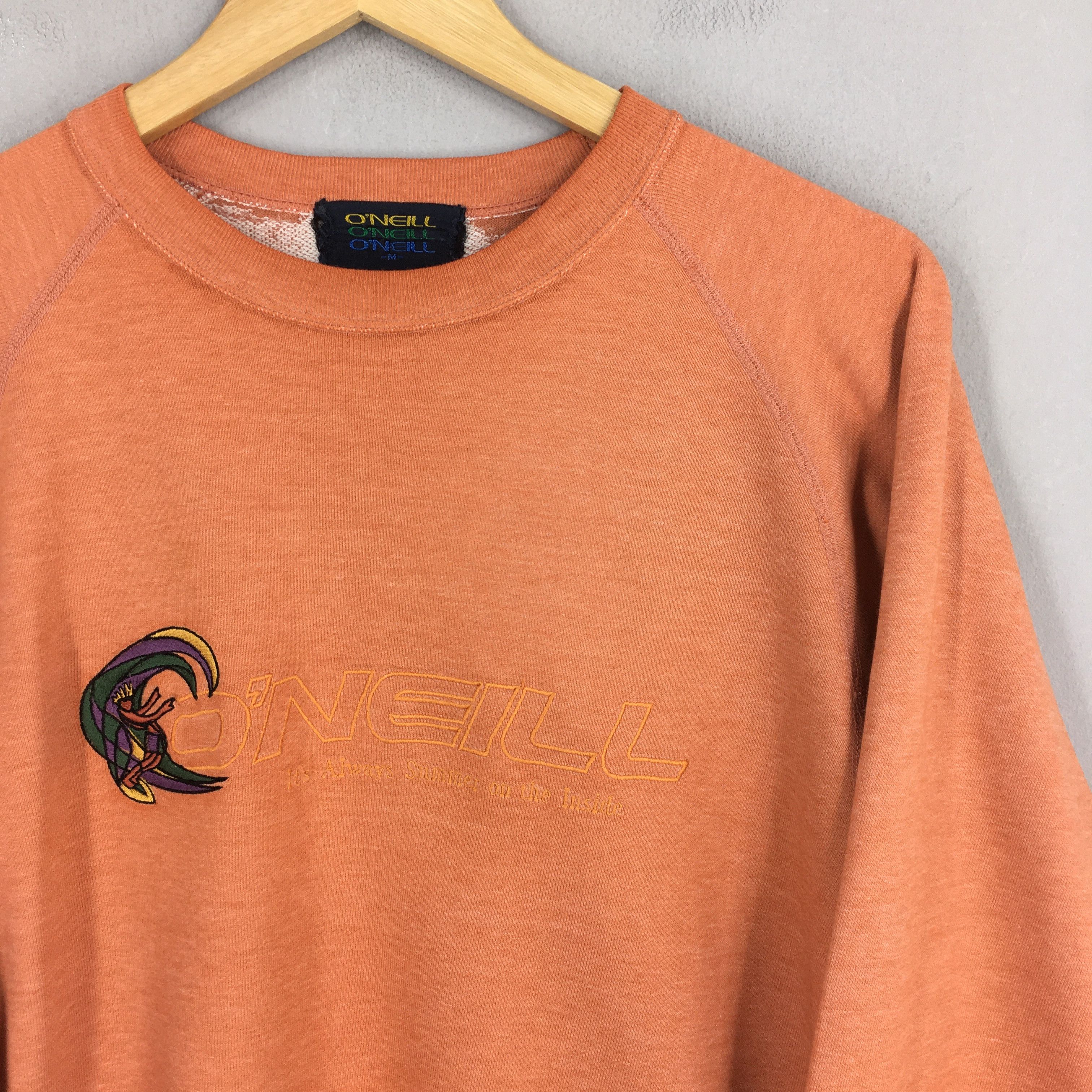 O'Neill × Vintage Vintage 90s Oneill Surf Wear Sportswear Sweatshirt Medium Size US M / EU 48-50 / 2 - 2 Thumbnail