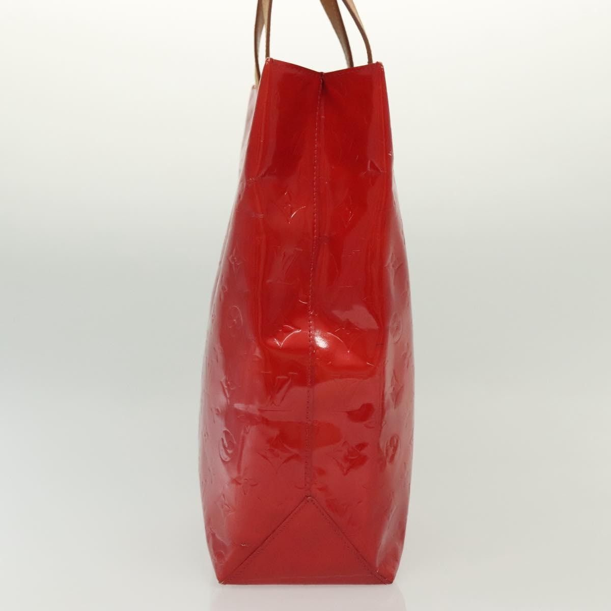 Louis Vuitton LOUIS VUITTON Monogram Vernis Reade MM Hand Bag Red Rouge Size ONE SIZE - 5 Thumbnail