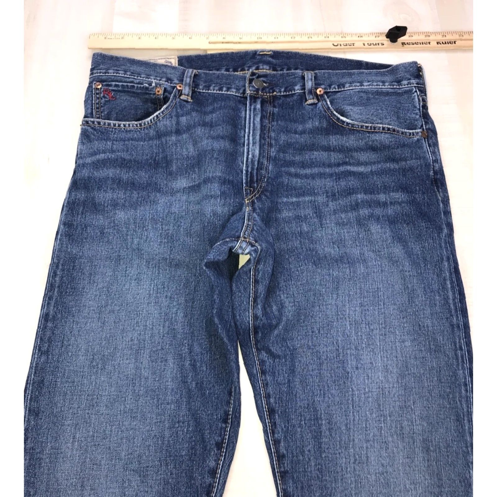 Polo Ralph Lauren Polo Ralph Lauren Jeans Varrick Slim Straight Leg Denim 36x34 Men's Blue Cotton Denim 90s Logo Preppy Distress” Size US M / EU 48-50 / 2 - 5 Thumbnail