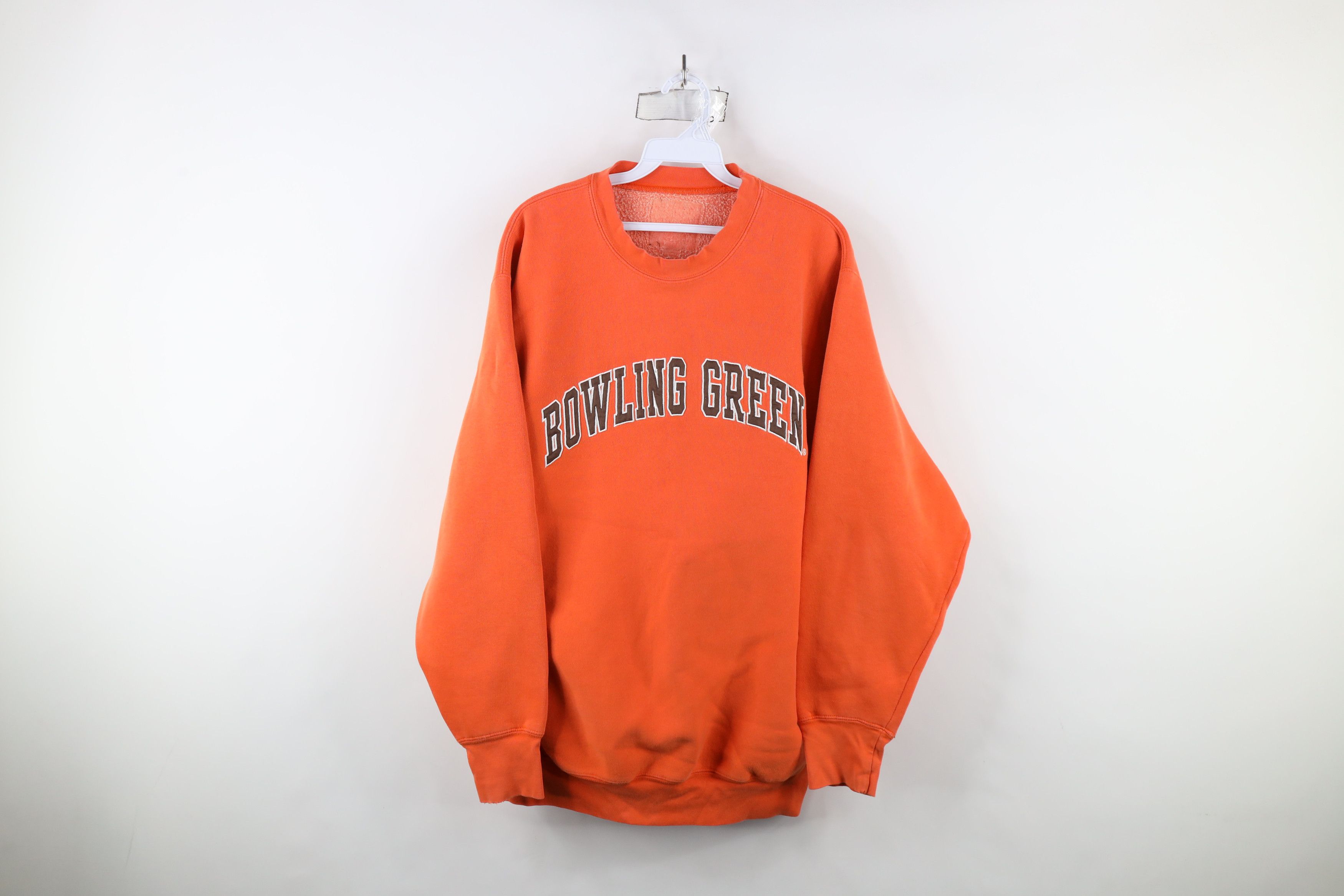 Vintage Vintage 90s Bowling Green State University Sweatshirt Orange Size US L / EU 52-54 / 3 - 1 Thumbnail