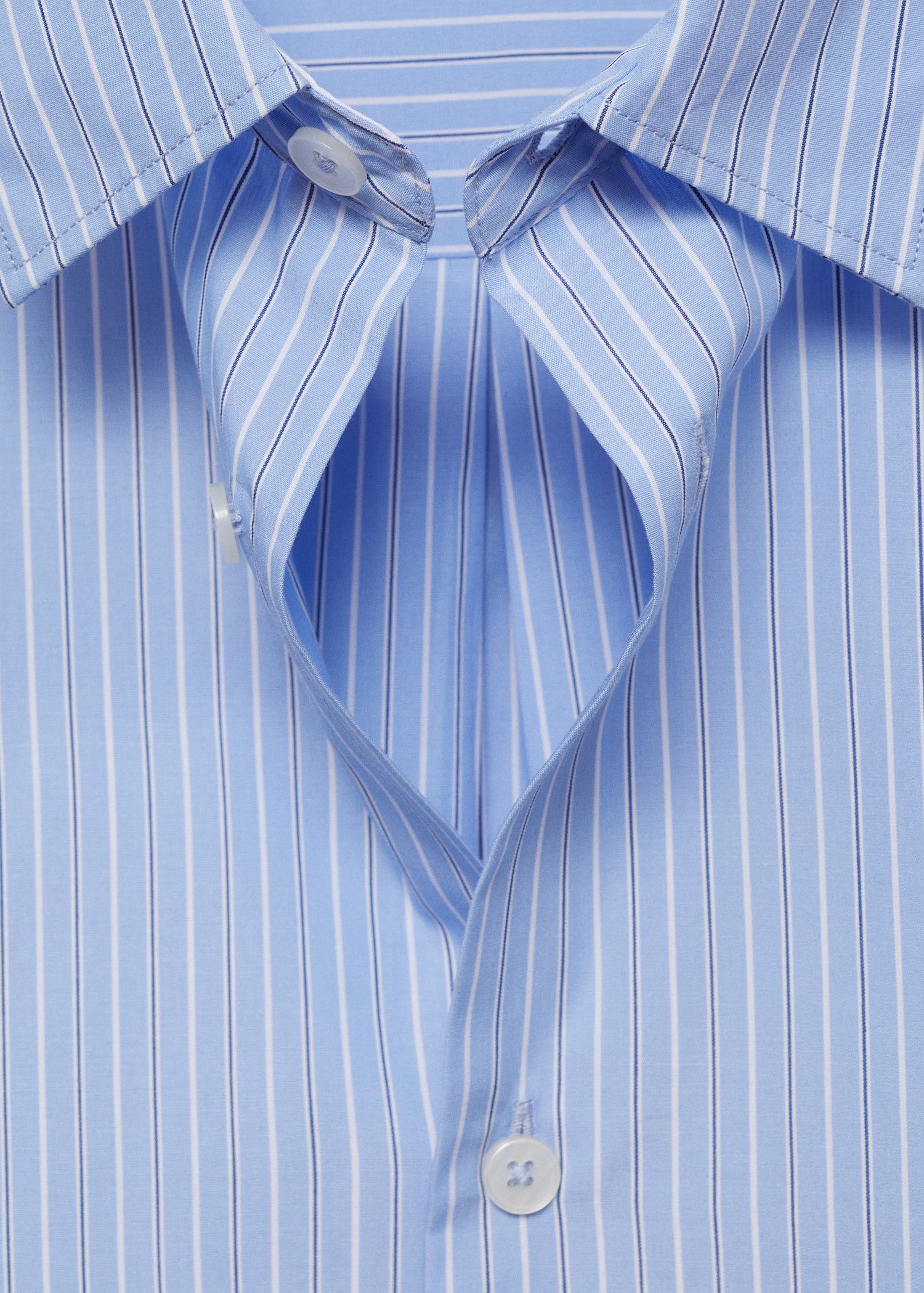 Mango Mango Striped Oxford Boxy Button Shirt 100% Cotton Sz S-M Size US M / EU 48-50 / 2 - 8 Thumbnail