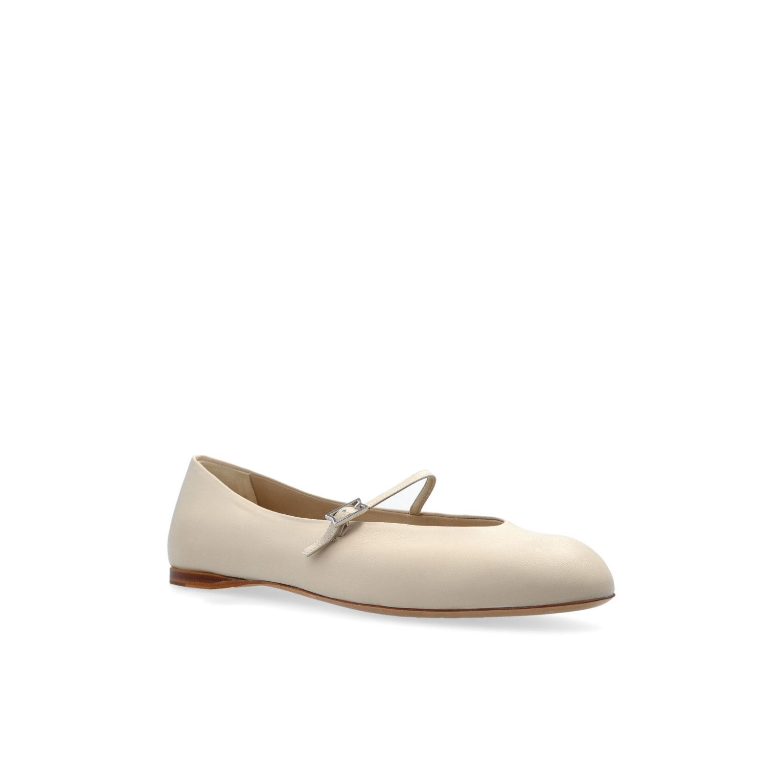 Max Mara MAX MARA Beige Leather Ballerina Flats New & Authentic (Wome Size US 9 / IT 39 - 2 Thumbnail