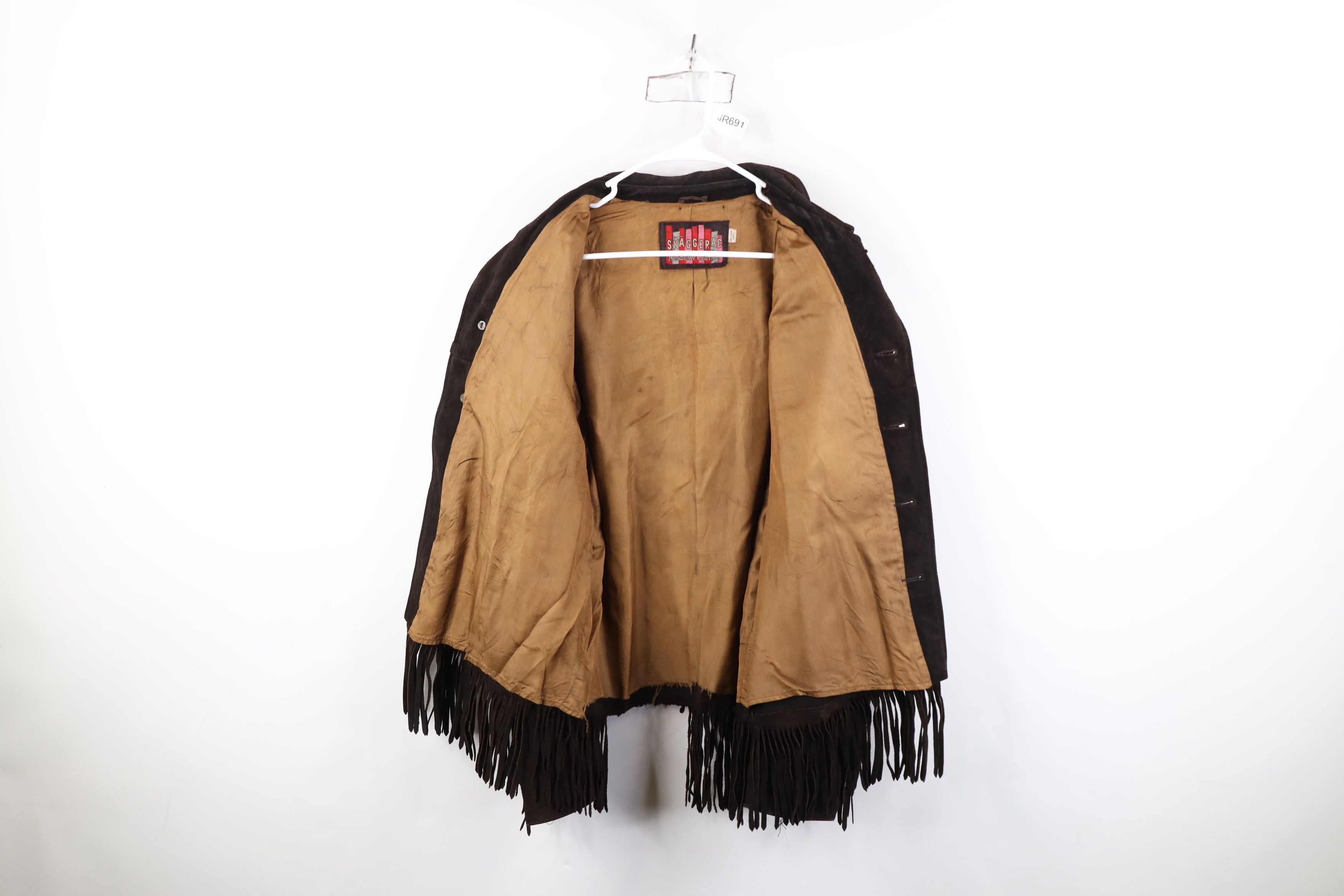 Vintage Vintage 70s Skaggerac Hippie Fringed Suede Leather Jacket Size US XL / EU 56 / 4 - 11 Thumbnail