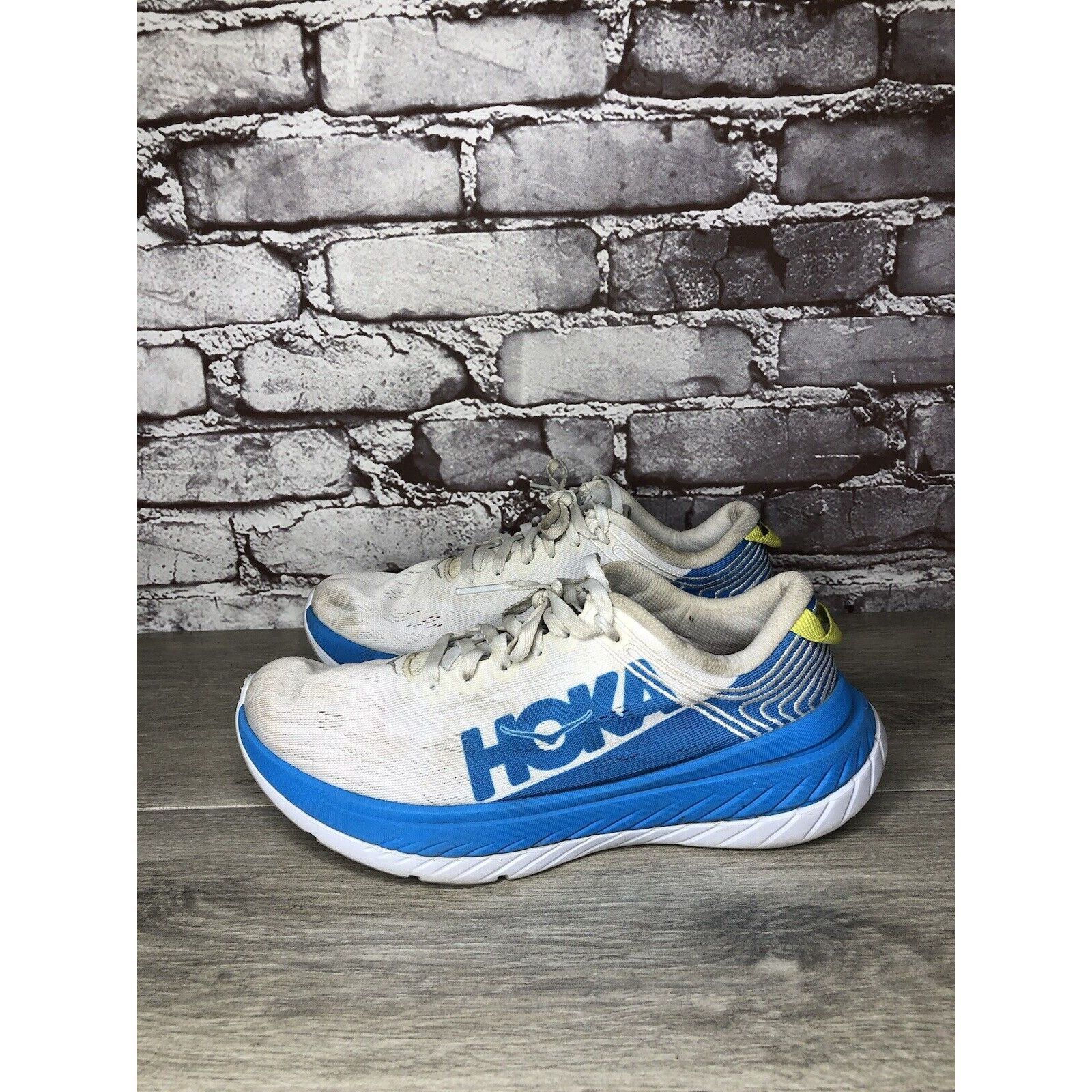 Hoka Hoka One One Carbon X Blue White Running Shoes Women 7B US/3 Size US 7 / IT 37 - 17 Thumbnail