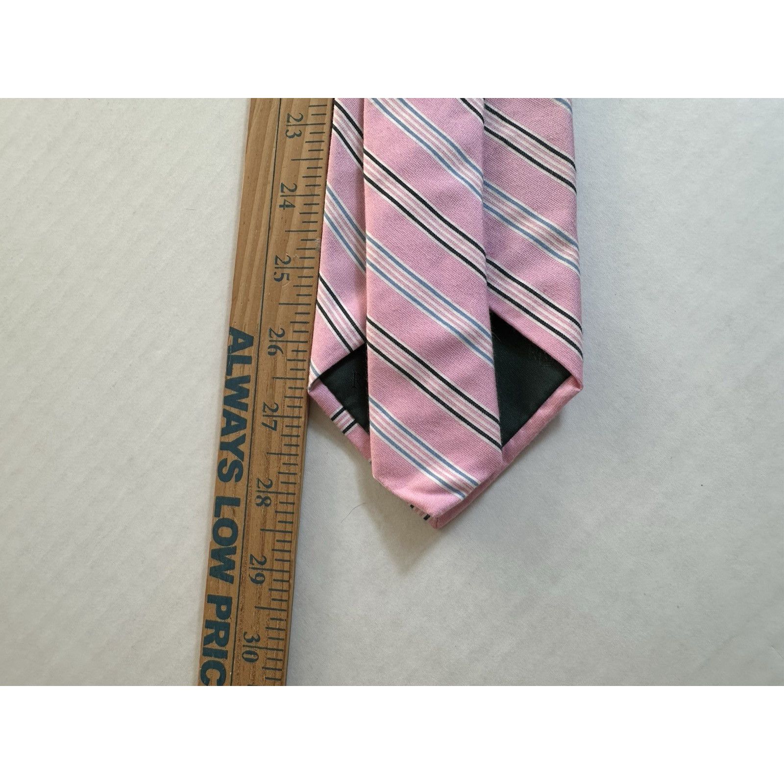 Lauren Ralph Lauren Lauren Ralph Lauren Neck Tie Pink Striped Silk/Cotton Preppy Size ONE SIZE - 10 Thumbnail