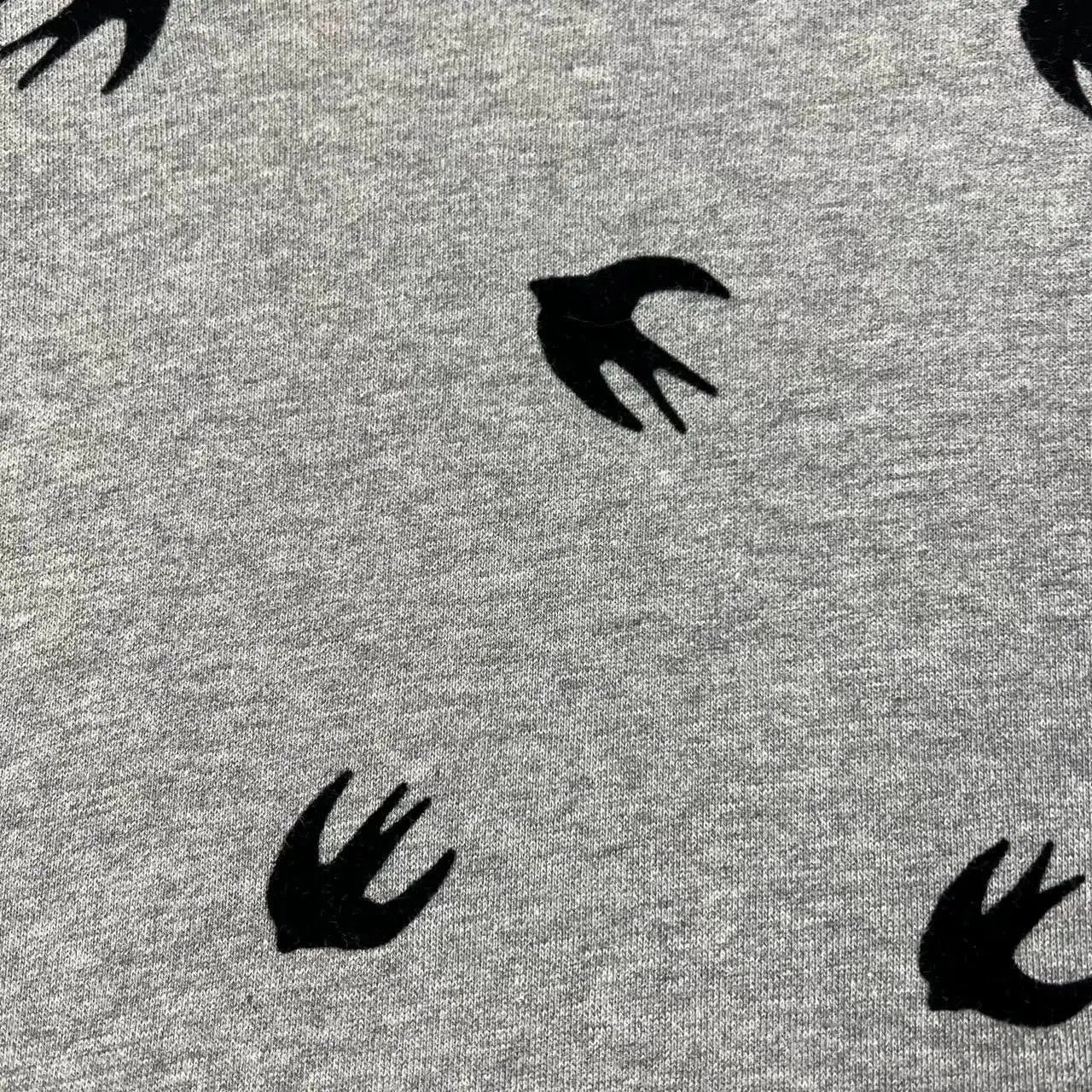 Alexander McQueen Alexander McQueen Gray Swallow Flocked Dress. Size XXS / US 00 / IT 34 - 6 Thumbnail