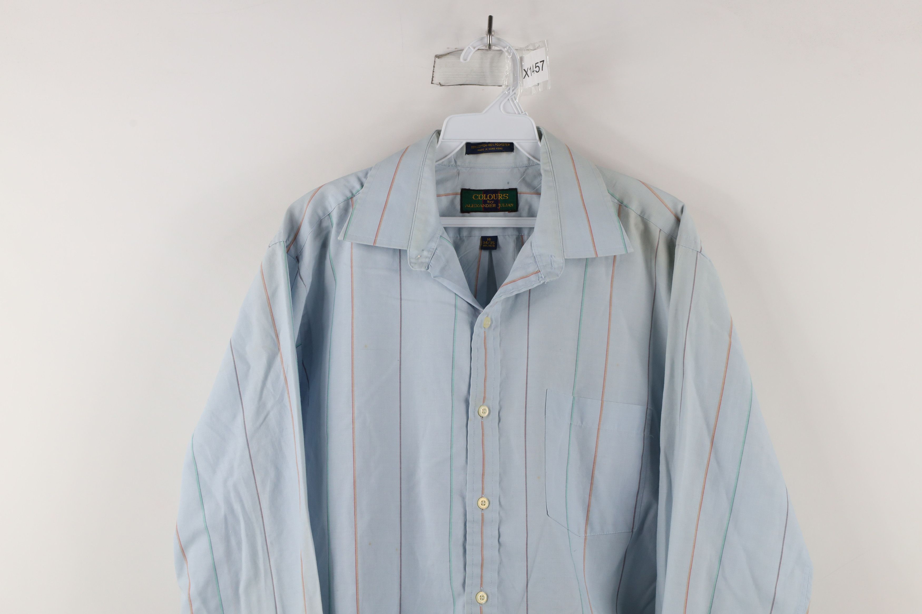 Vintage Vintage 90s Streetwear Rainbow Striped Button Shirt Size US M / EU 48-50 / 2 - 2 Thumbnail