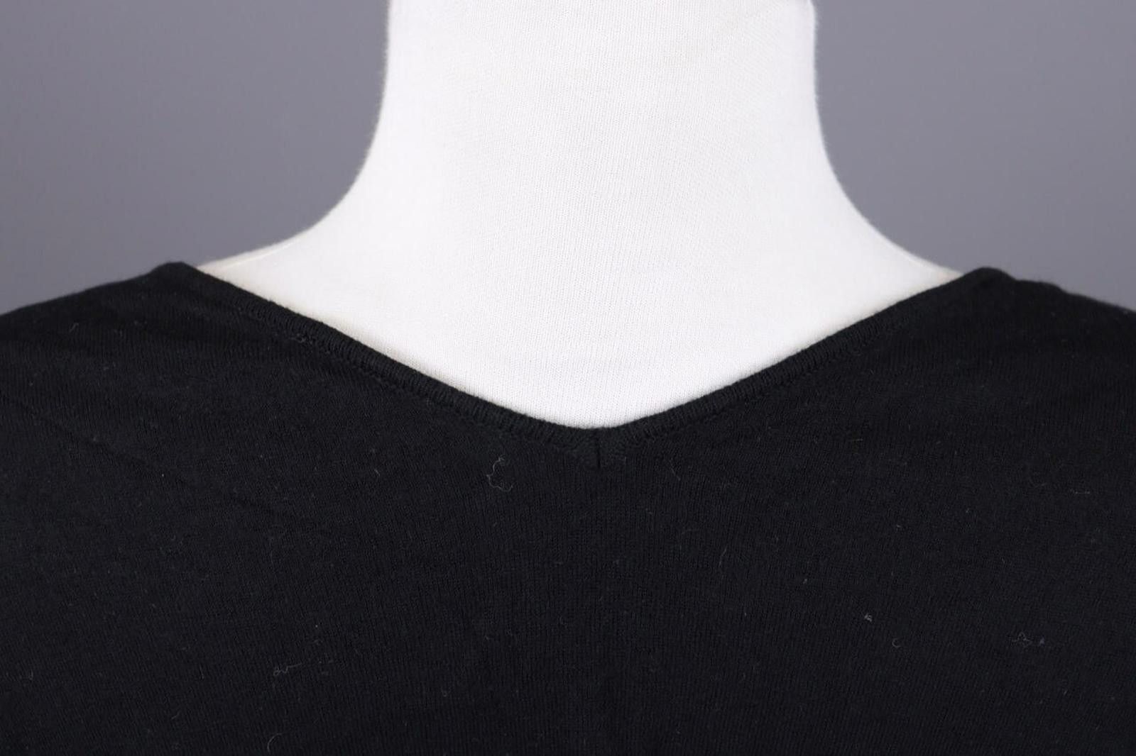 Wolford Wolford Black Short Sleeve V-Neck Knit Top Shirt Size L Size L / US 10 / IT 46 - 11 Thumbnail