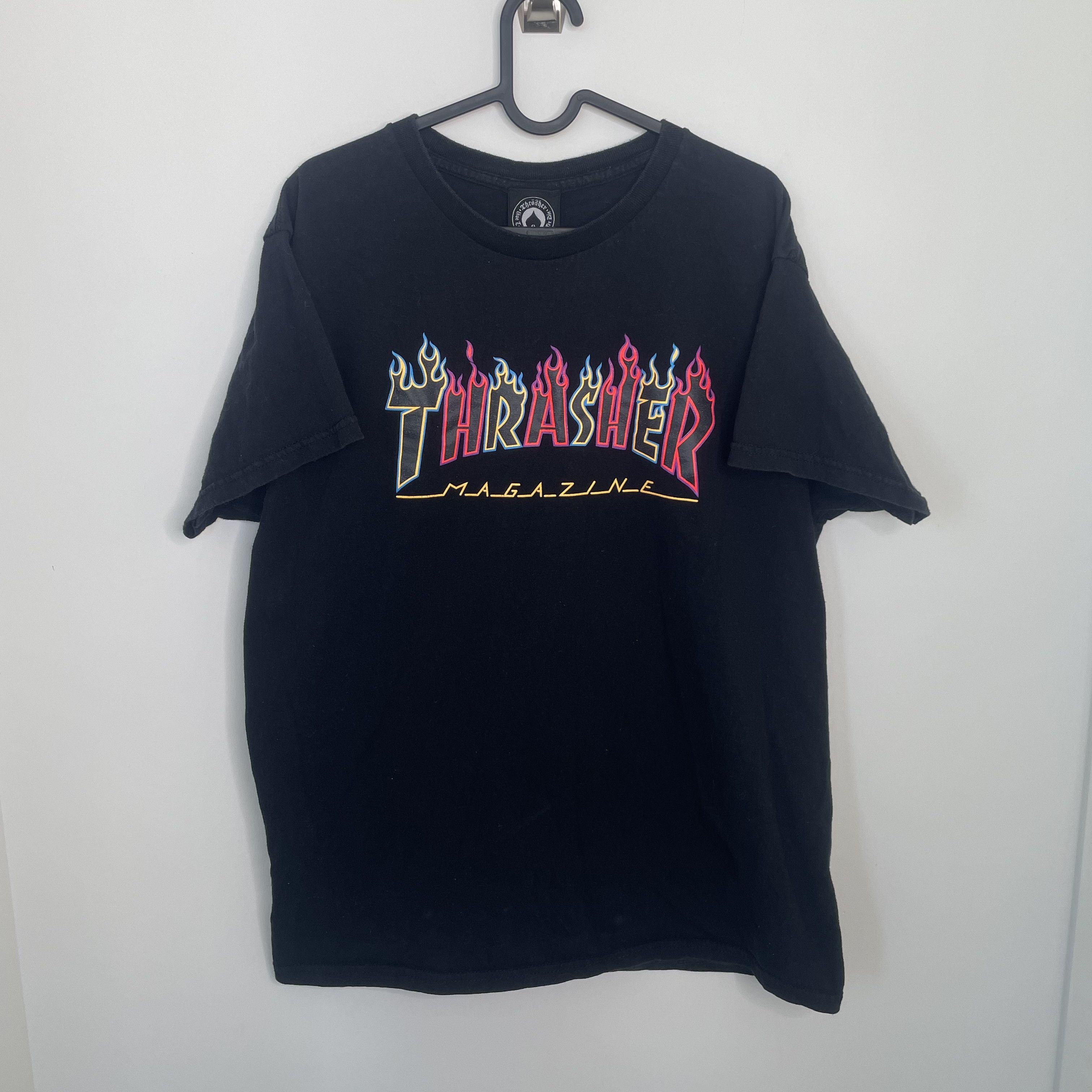Thrasher Thrasher Neon Double Flames T Shirt Black L Size US L / EU 52-54 / 3 - 1 Thumbnail