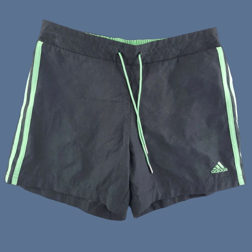 Adidas Adidas Running Shorts Womens Small Black Green Athletic Gym Size 28" / US 6 / IT 42 - 1 Thumbnail