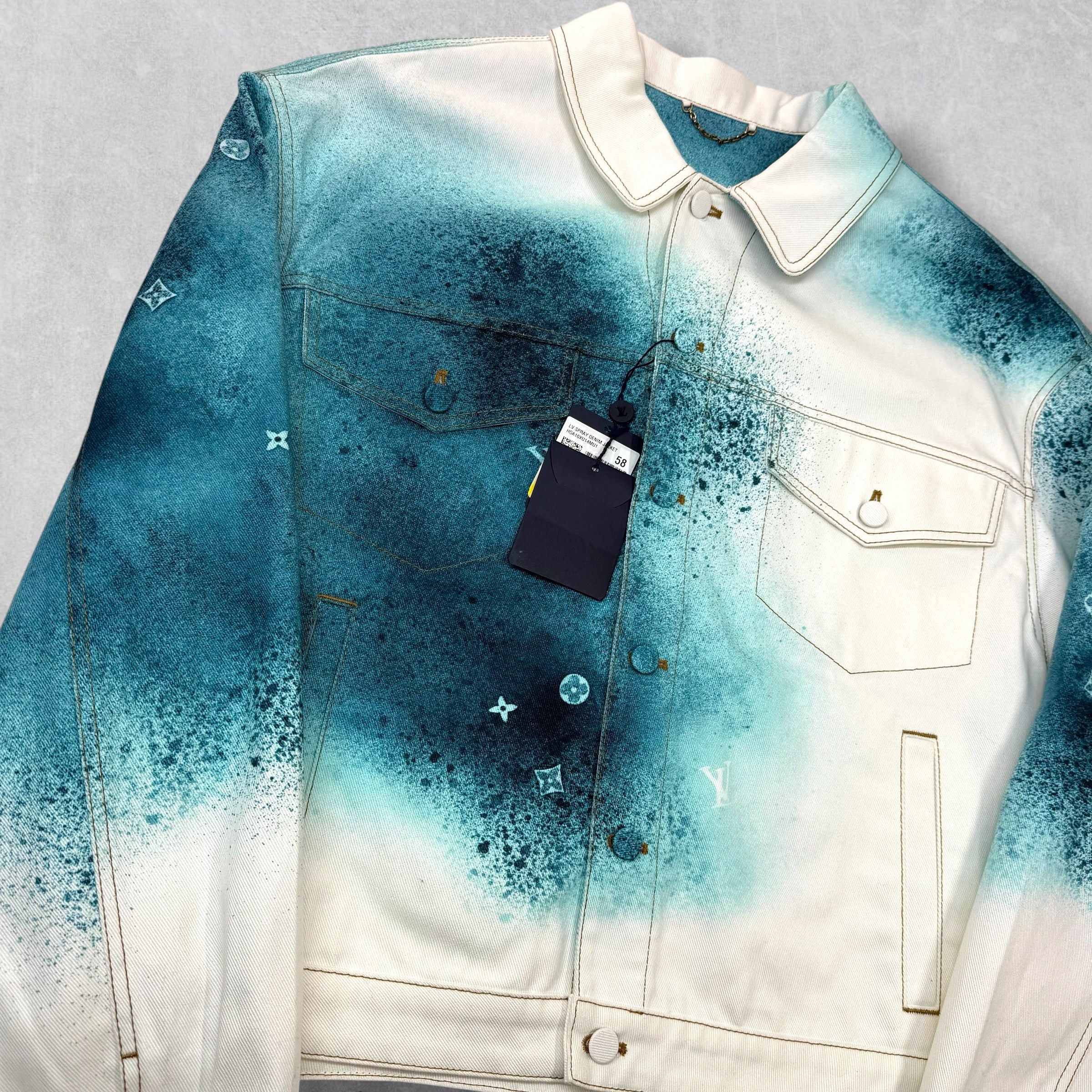 Louis Vuitton Louis Vuitton LV Spray Denim Jacket 58 (XXL) Size US XXL / EU 58 / 5 - 3 Thumbnail