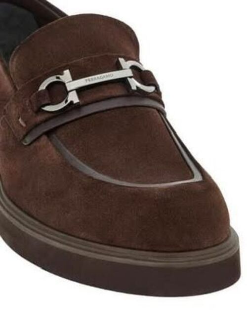 Salvatore Ferragamo Fiorello Suede Gancini Buckle Loafer Size US 10 / EU 43 - 3 Thumbnail