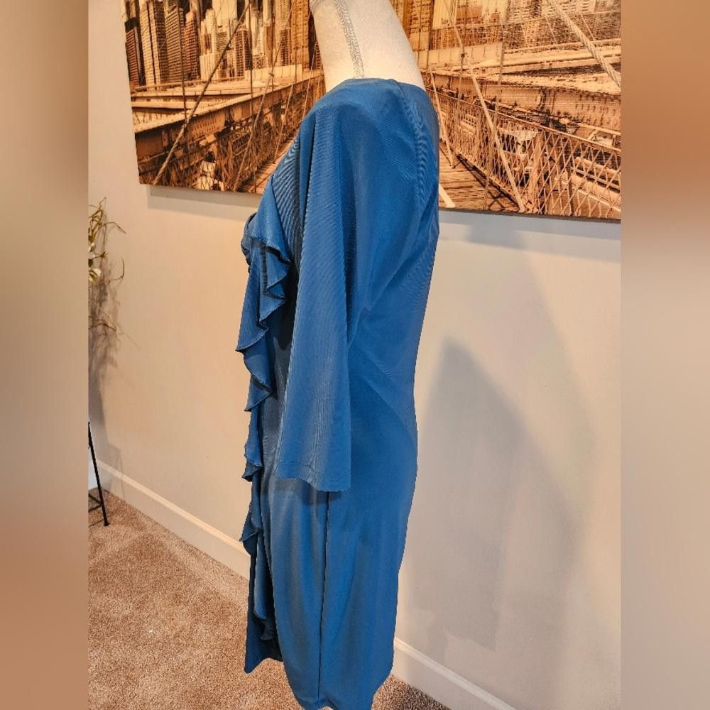 Designer Ronnie Nicole Ruched Dress -Size 6 #243 Size M / US 6-8 / IT 42-44 - 2 Thumbnail