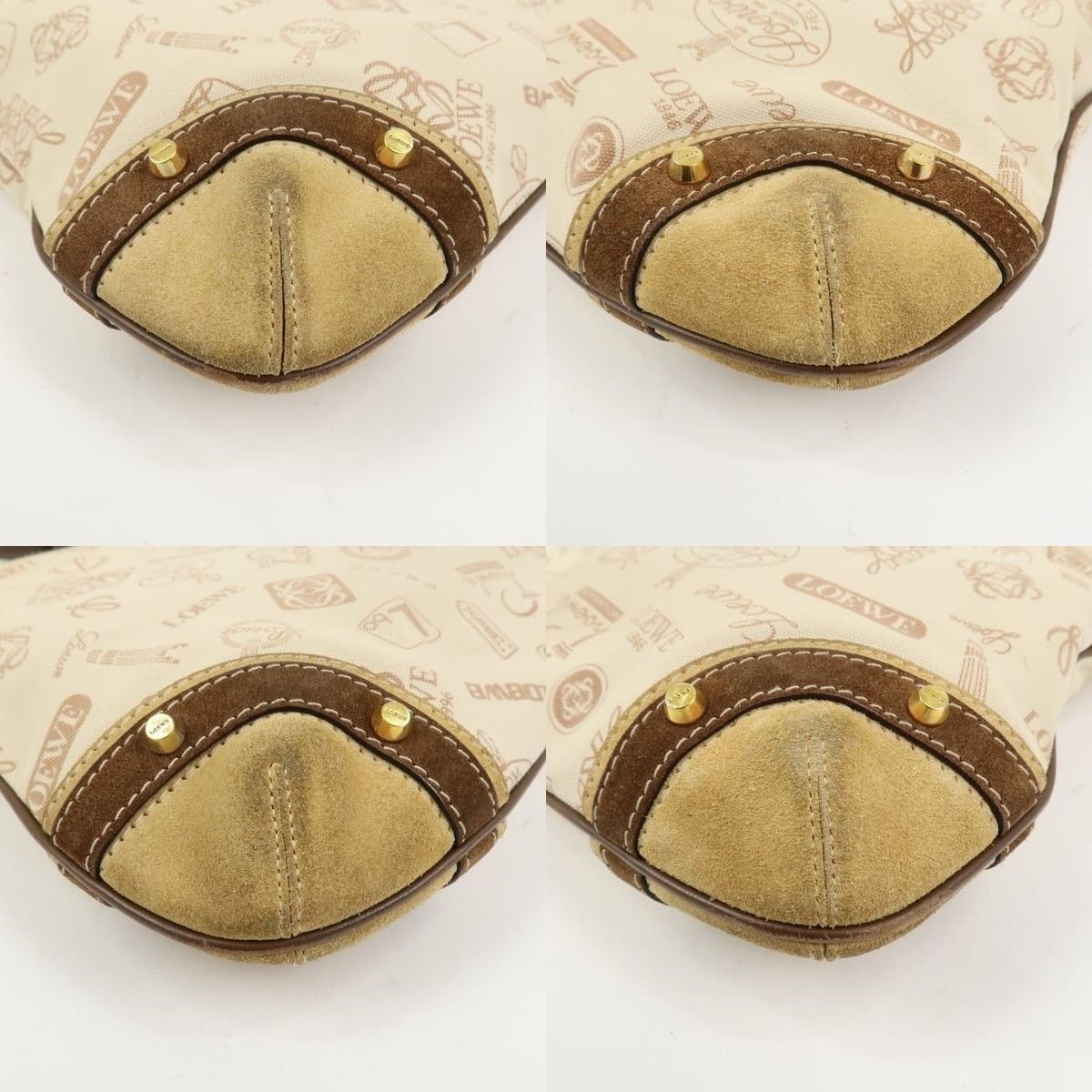 Loewe Loewe Anagram Canvas Suede Shoulder Bag Size ONE SIZE - 5 Thumbnail