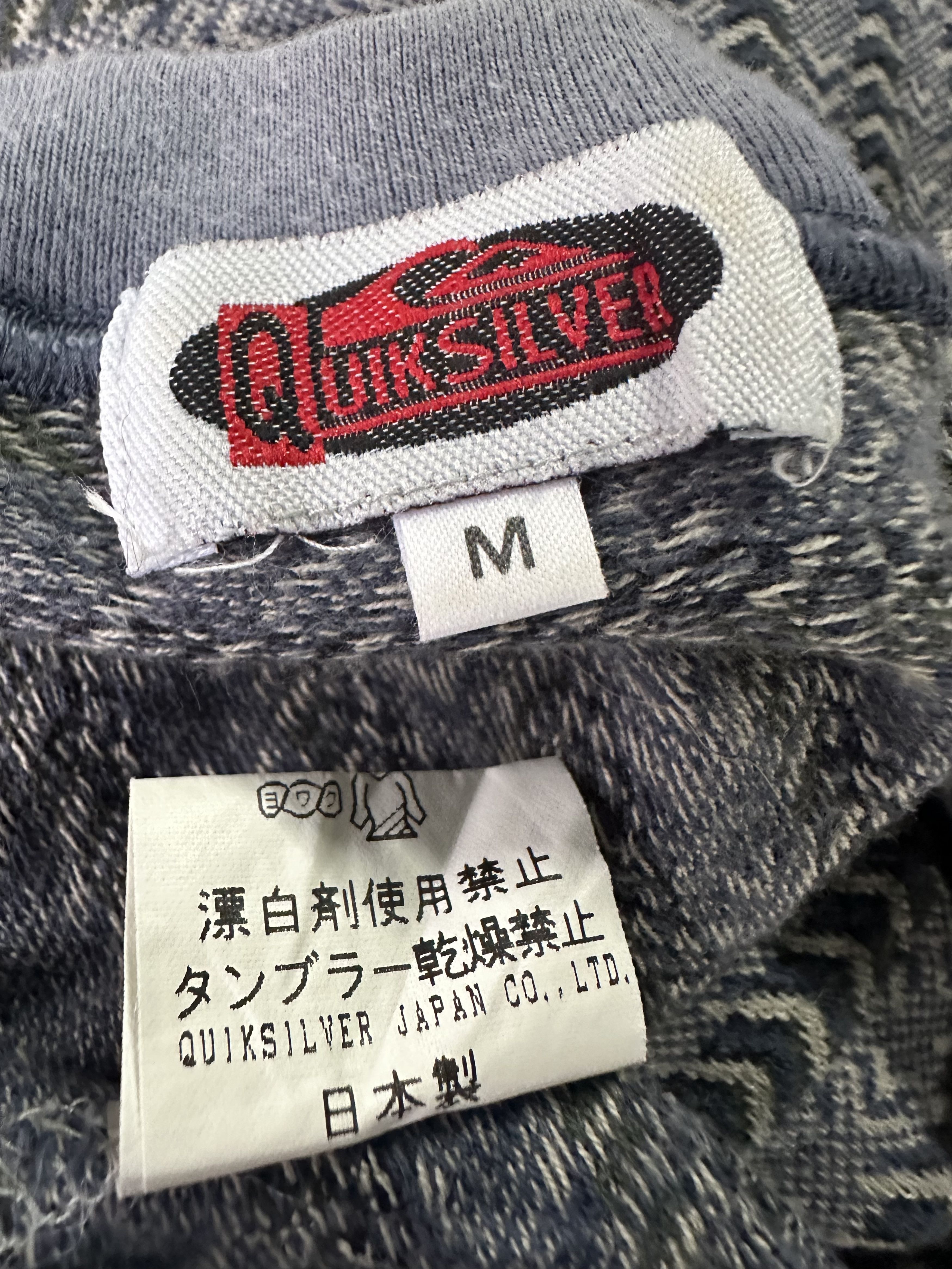 Quiksilver Vintage 90s Quiksilver Abstract Stripe Tee Size US M / EU 48-50 / 2 - 5 Thumbnail