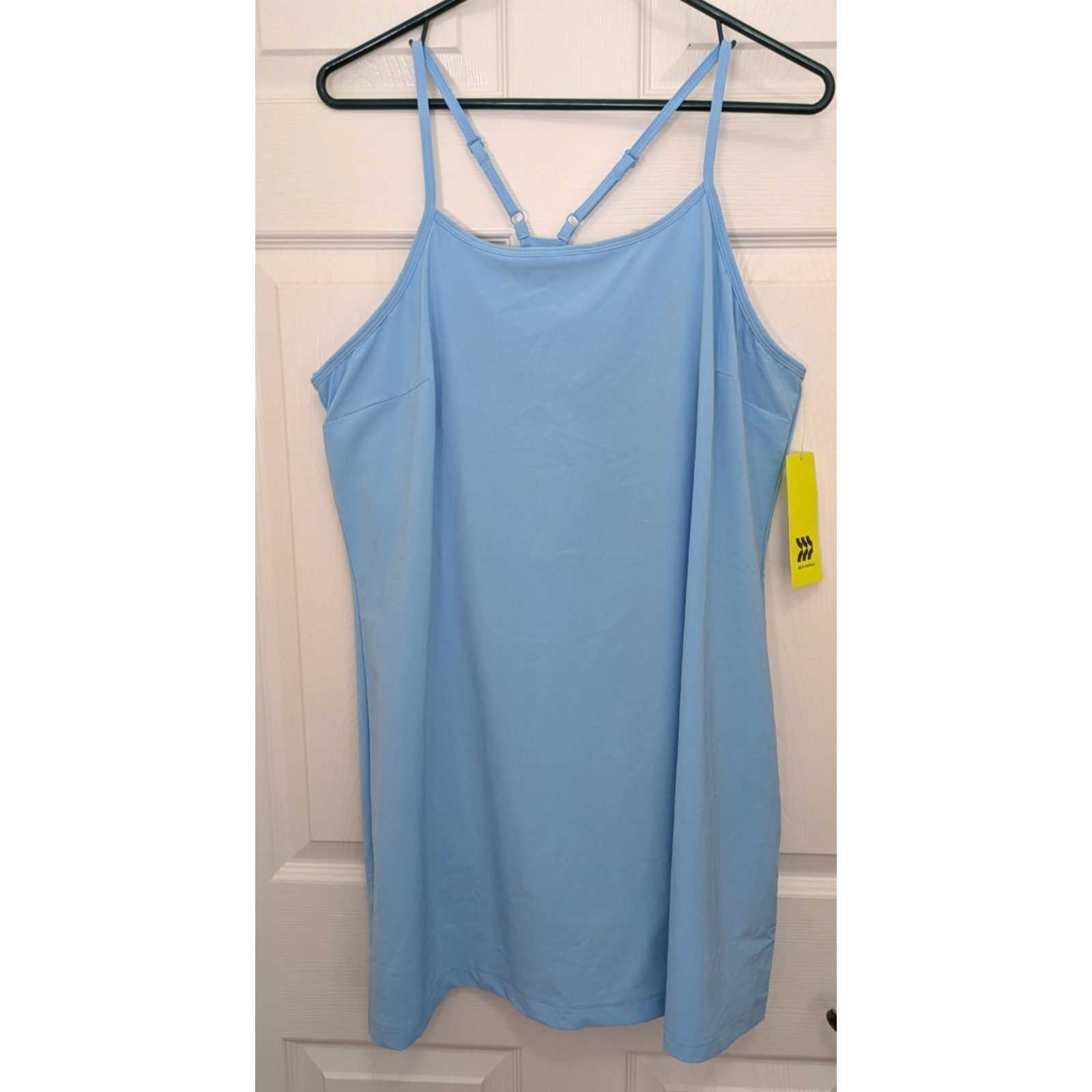 Target Basics Womens Flex Strappy Active Dress Lt Blue Inner Pockets Large Size L / US 10 / IT 46 - 1 Thumbnail
