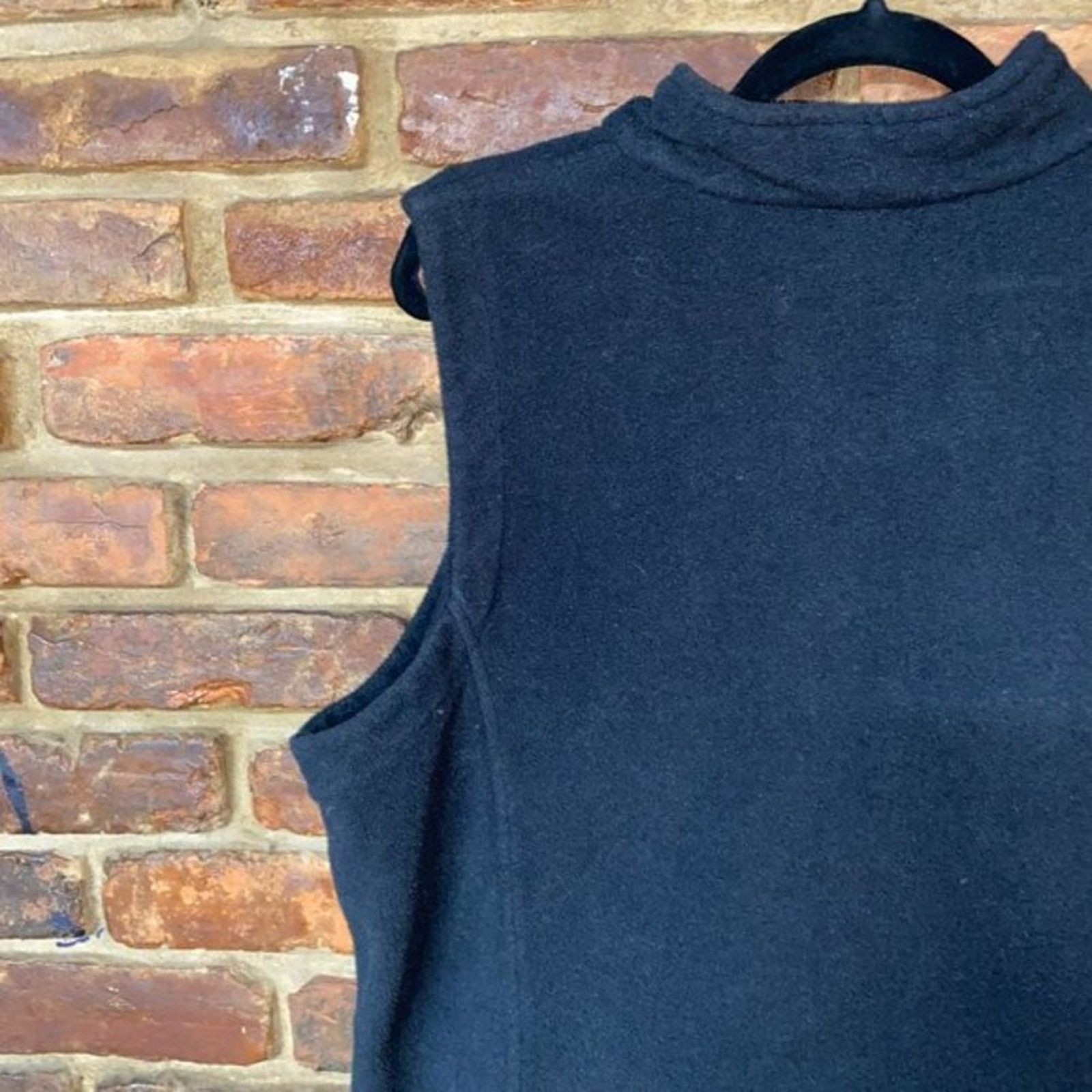 Other Kinetic Plus Solid Black Fleece Full Zip Sleeveless Vest Size XL / US 12-14 / IT 48-50 - 7 Thumbnail