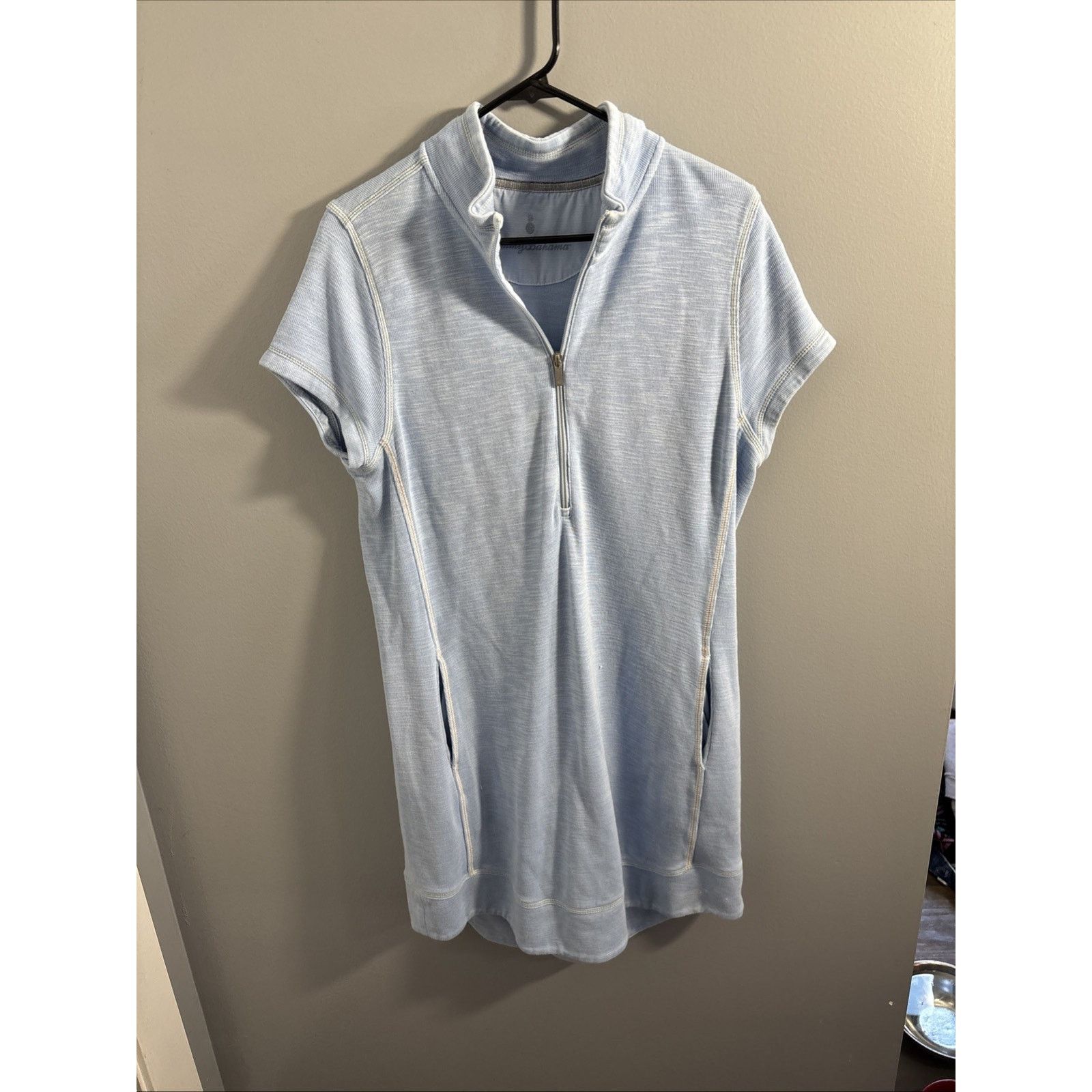 Tommy Bahama Tommy Bahama Blue Short Sleeve Sweater Dress Large Size L / US 10 / IT 46 - 1 Thumbnail