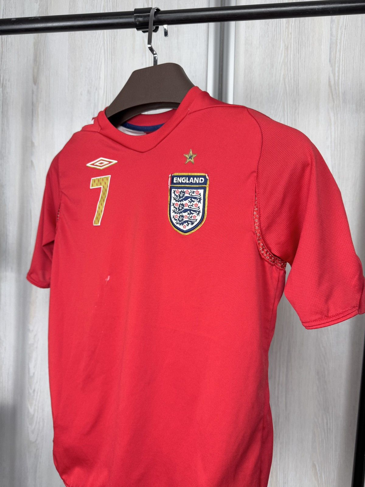 Umbro Umbro England 2006 2008 #7 Beckham away soccer jersey shirt Size US XXS / EU 40 - 6 Thumbnail