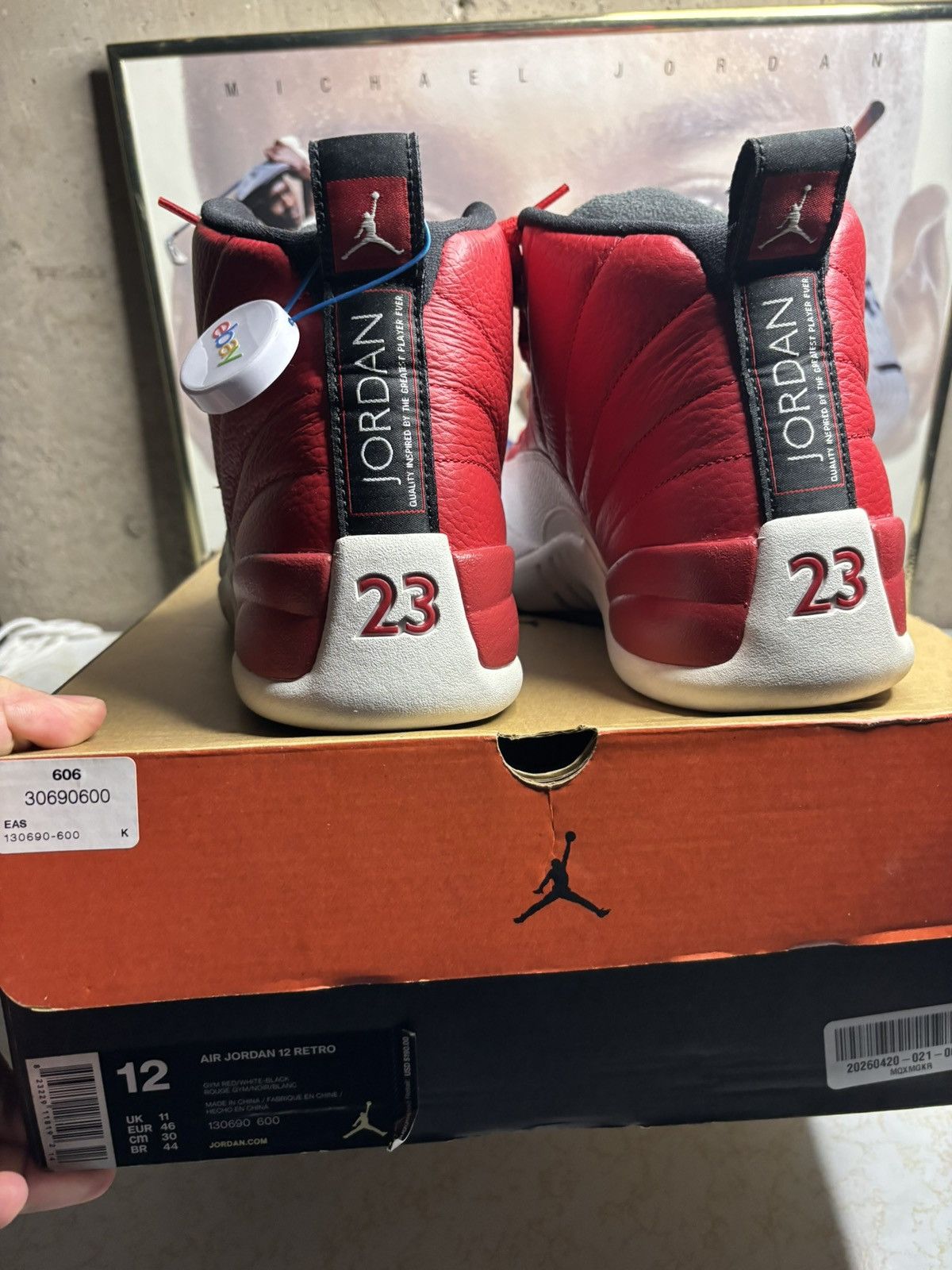 Jordan Brand Jordan Retro 12 ‘Gym Red’ Size US 12 / EU 45 - 7 Thumbnail