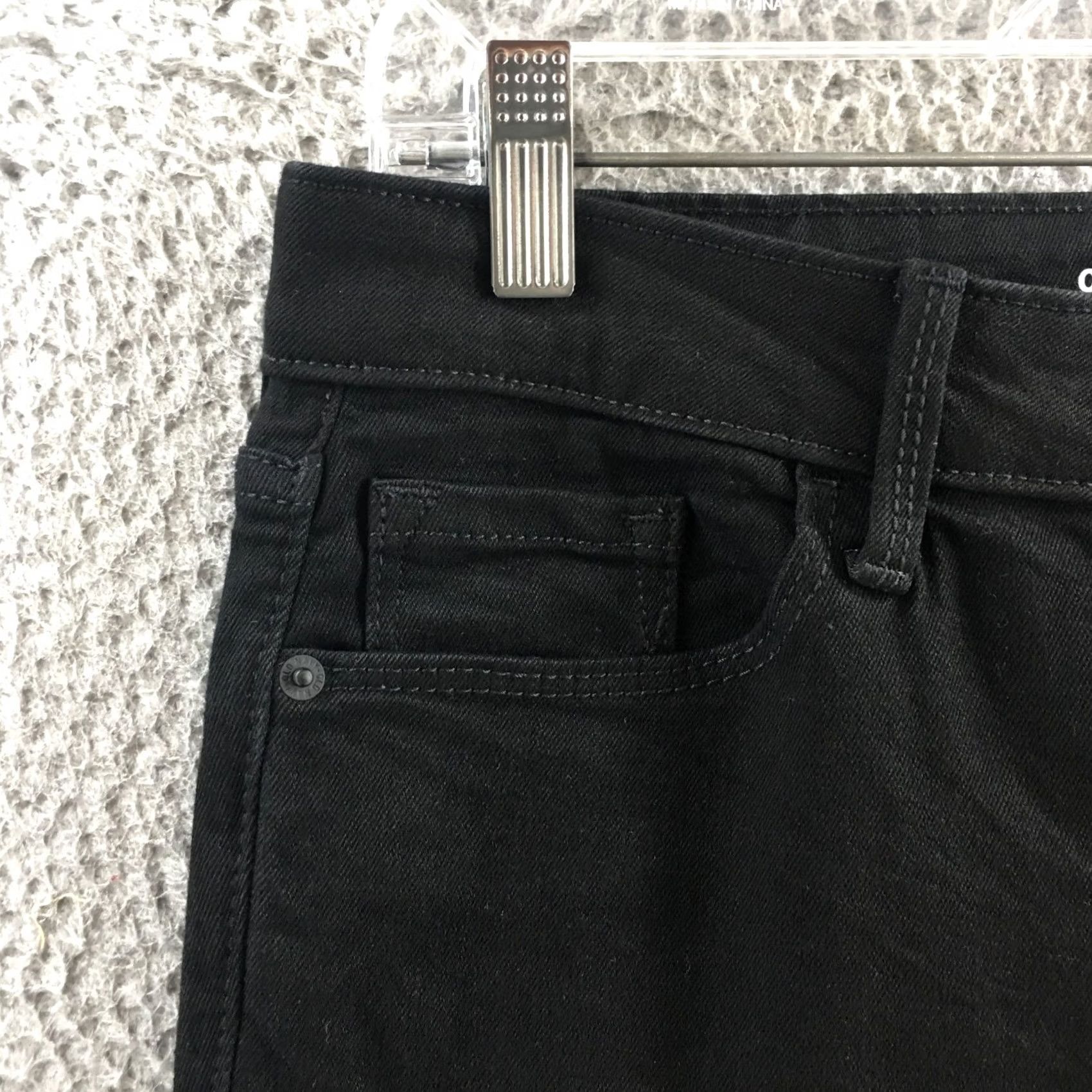 Old Navy Old Navy Jeans Womens 6 Petite Slim Straight Black Mid Rise Zip Fly Casual Denim Pants Size 24" / US 00 / IT 34 - 3 Thumbnail