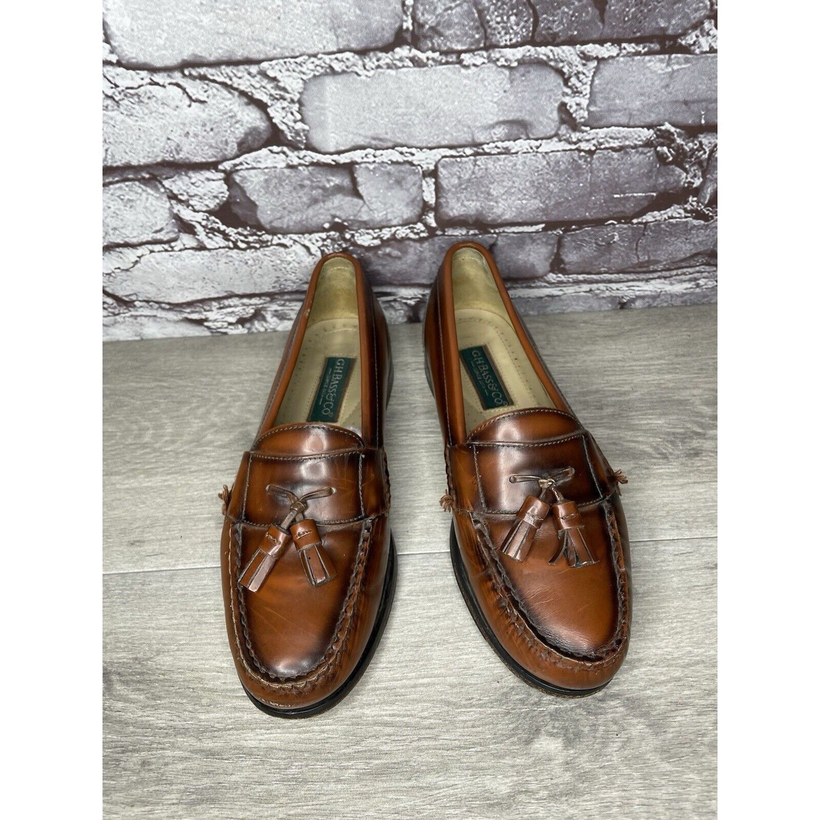 G.H. Bass & Co. G.H. Bass & Co. Brown Leather Slip On Penny Loafers Dress Sh Size US 7.5 / EU 40-41 - 2 Thumbnail