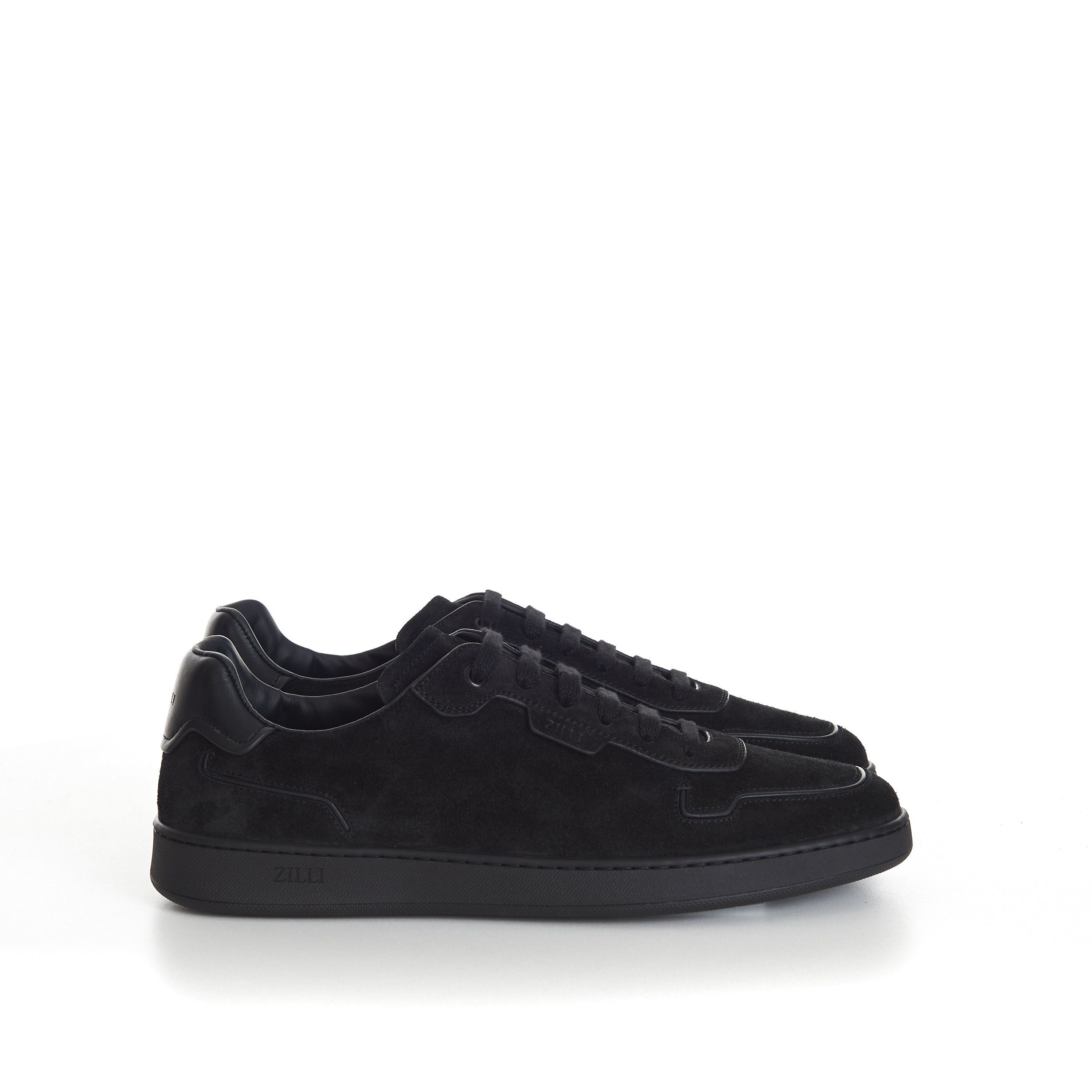 Zilli Black Suede Low Top Round Toe Sneakers Size US 8 / EU 41 - 8 Thumbnail