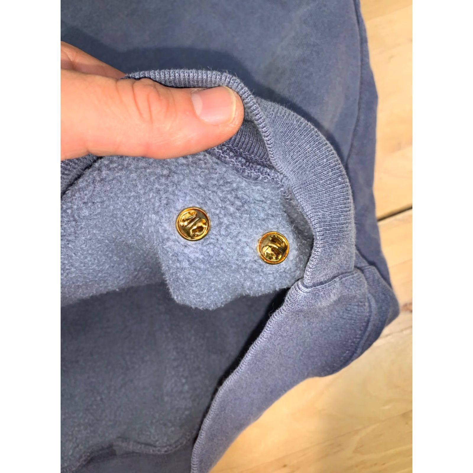 Talentless Talentless Sweater Mens M Blue Collard Heavy Oversized 10437 Size US M / EU 48-50 / 2 - 4 Thumbnail