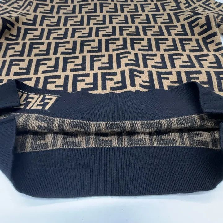 Fendi Fendi Brown Letter Pattern Short Sleeve Knit Top -2507 Size M / US 6-8 / IT 42-44 - 7 Thumbnail