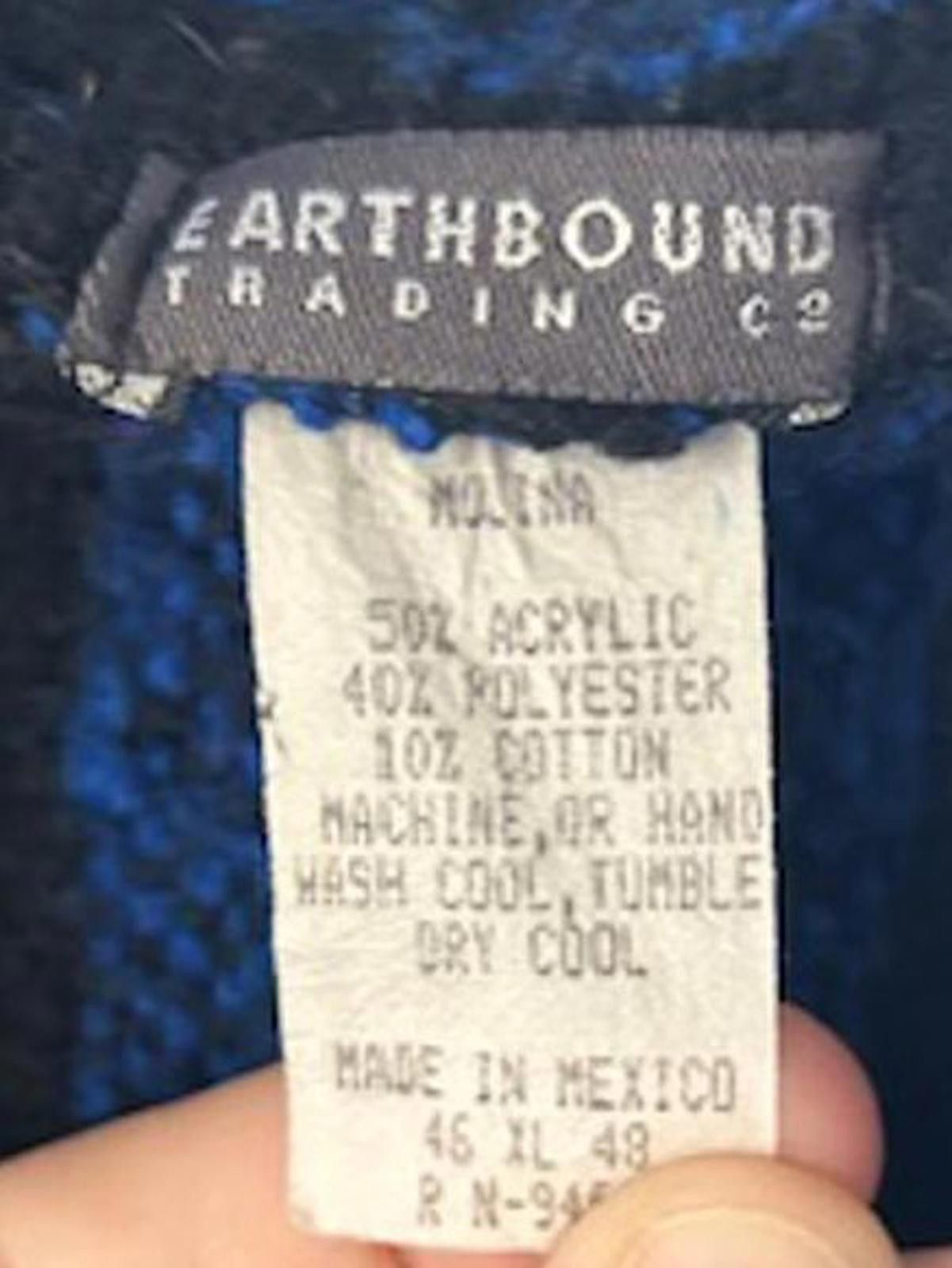 Other Earthbound Trading Co. Blue and Black Striped Baja Hoodie Size US XL / EU 56 / 4 - 3 Thumbnail
