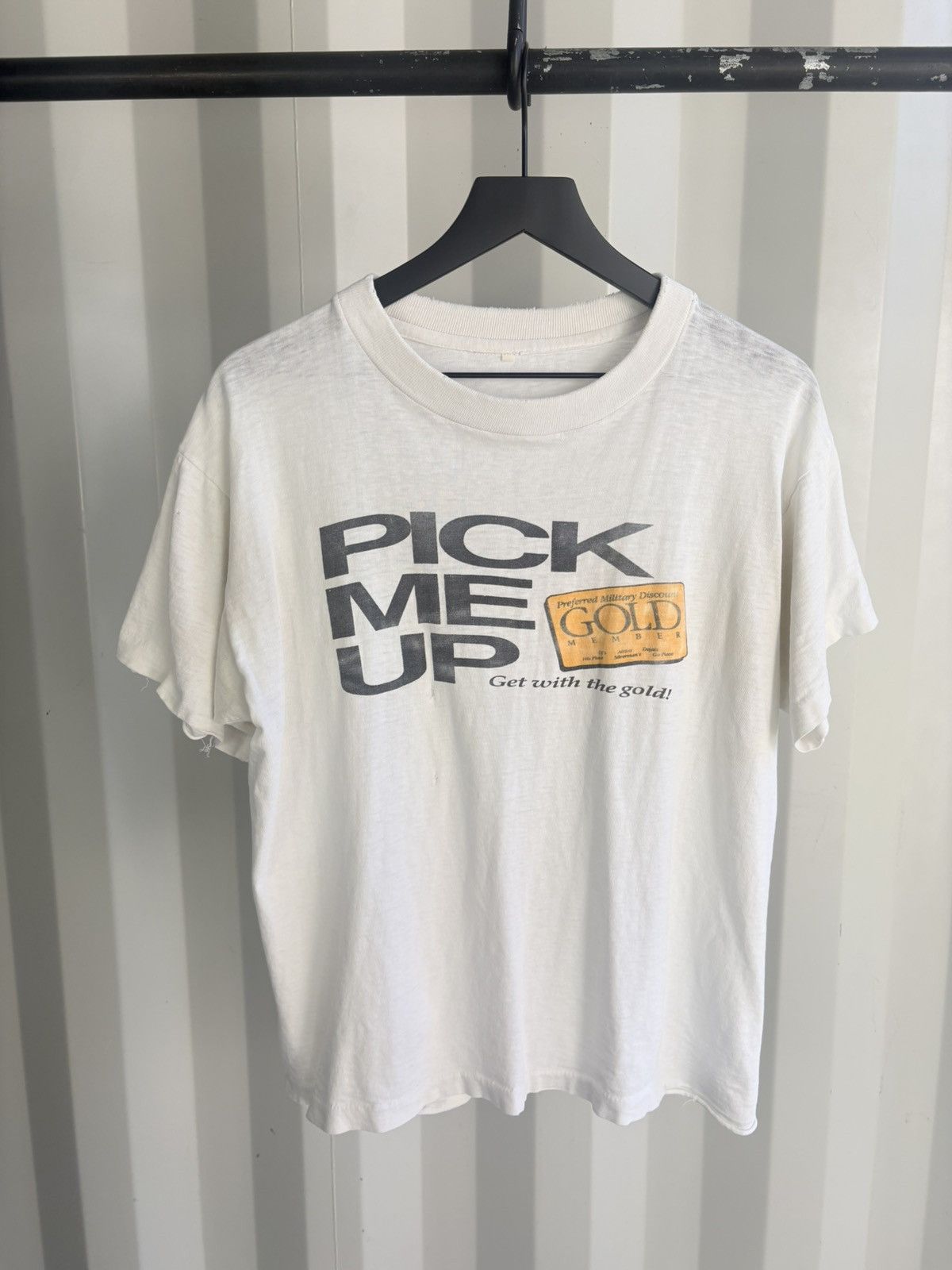 Vintage Thrashed Pick Me Up Faded Distressed Shirt GRUNGE Boxy Size US L / EU 52-54 / 3 - 1 Thumbnail