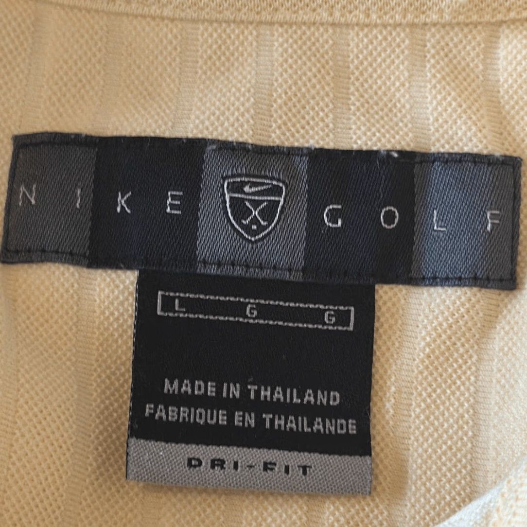 Nike Nike Golf Fit Dry Mens Polo Shirt Short Sleeve Ribbed Yellow L Large Size US L / EU 52-54 / 3 - 6 Thumbnail