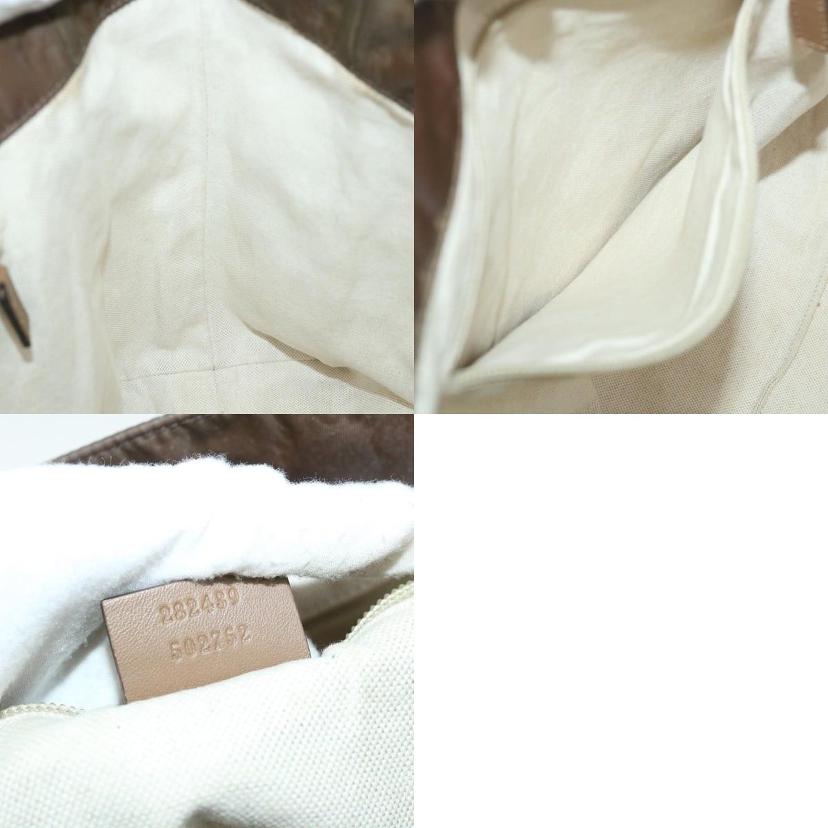 Gucci GUCCI GG Canvas Tote Bag Brown Size ONE SIZE - 12 Thumbnail